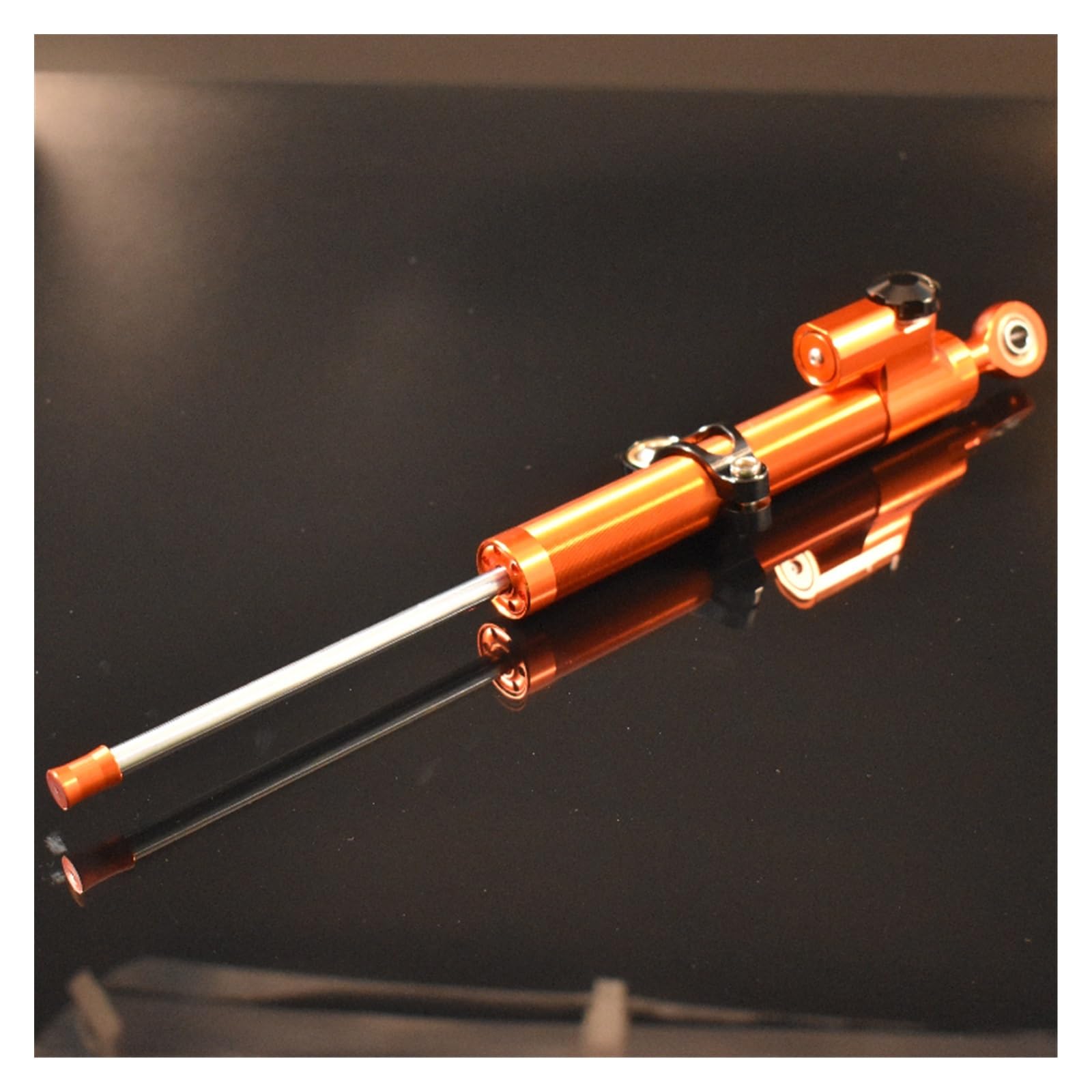 Linear Umgekehrte Stabilisieren Dämpfer Motorrad Einstellbarer Lenkungsdämpferstabilisator Für Universal CNC(Orange Long) von IMAWUHM