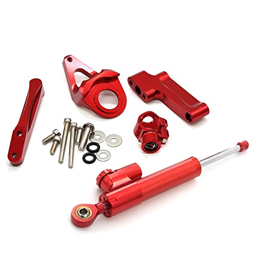 Linear Umgekehrte Stabilisieren Dämpfer Motorrad Lenkungsdämpfer Stabilisator Für Suzuki GSX1300R Für Hayabusa 1998-2019 2018 Dämpfer Halterung Unterstützung Kit(Red Kit) von IMAWUHM