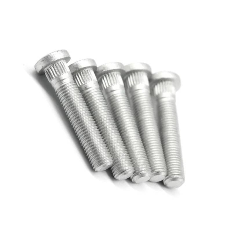 Spurverbreiterung Für Jaguar 10/20 Stück Knurled13mm-M12 * 1,5 Auto Räder Lug Schrauben Rad Lug Verlängern Schraube Spurverbreiterungen(10PCS 43MM,M12x1.25) von IMAWUHM