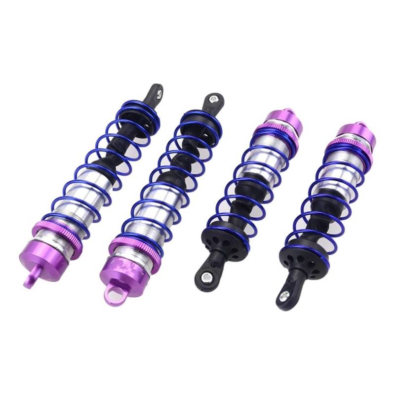 Stoßdämpfer Federbein Stoßdämpfer 120mm Vorne 140mm Hinten Metall Dämpfer Suspension Für HPI Für Trophy Für Flux 107016 1/8 RC Racing Auto Für Truggy ZD(Rear Front Purple) von IMAWUHM