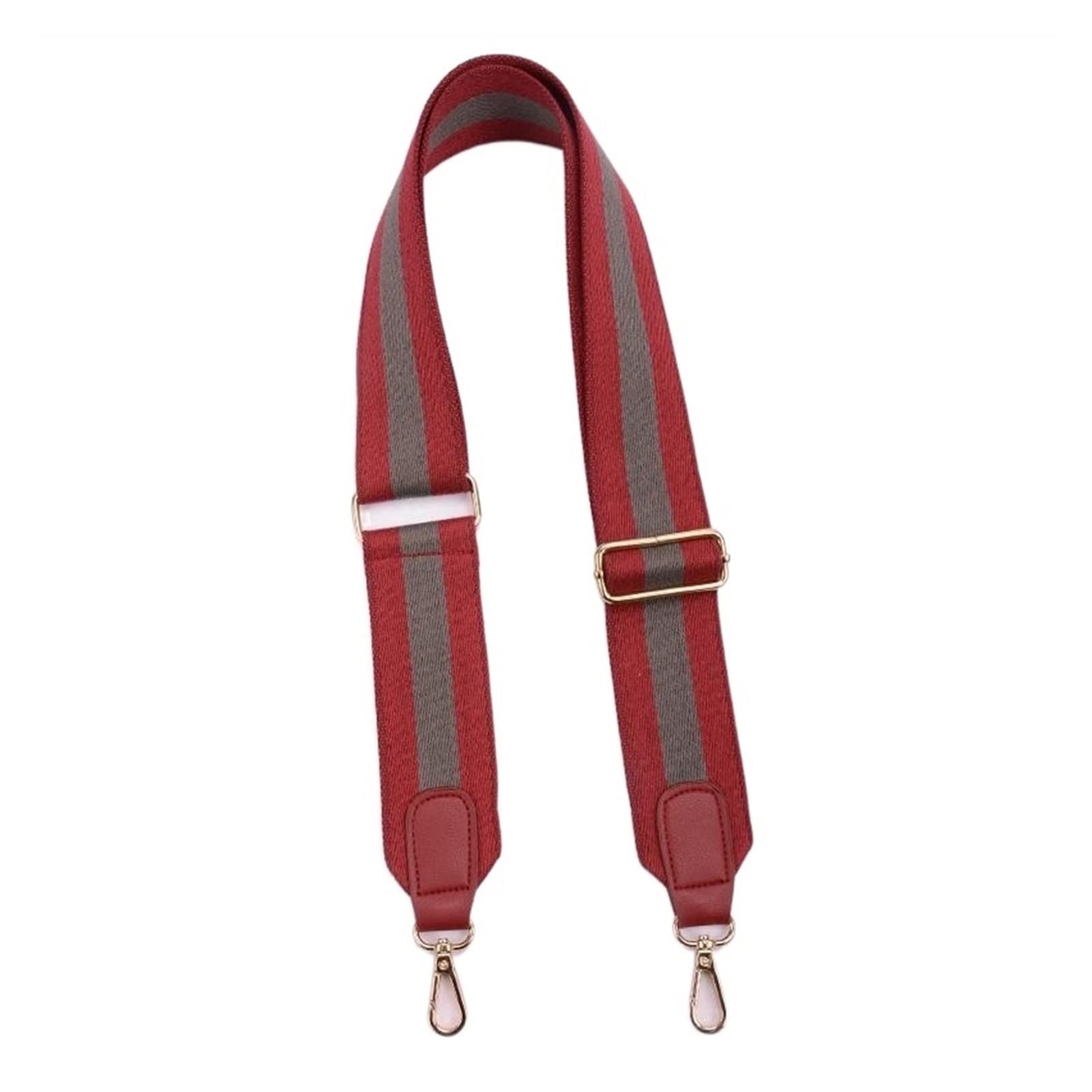 IMEITE Schulterriemen aus Segeltuch, Baumwolle, mit bunten Streifen, DIY-Taschen-Zubehör, verstellbar, 88-140 cm, Crossbody-Gurte für Geldbörsen (B) von IMEITE