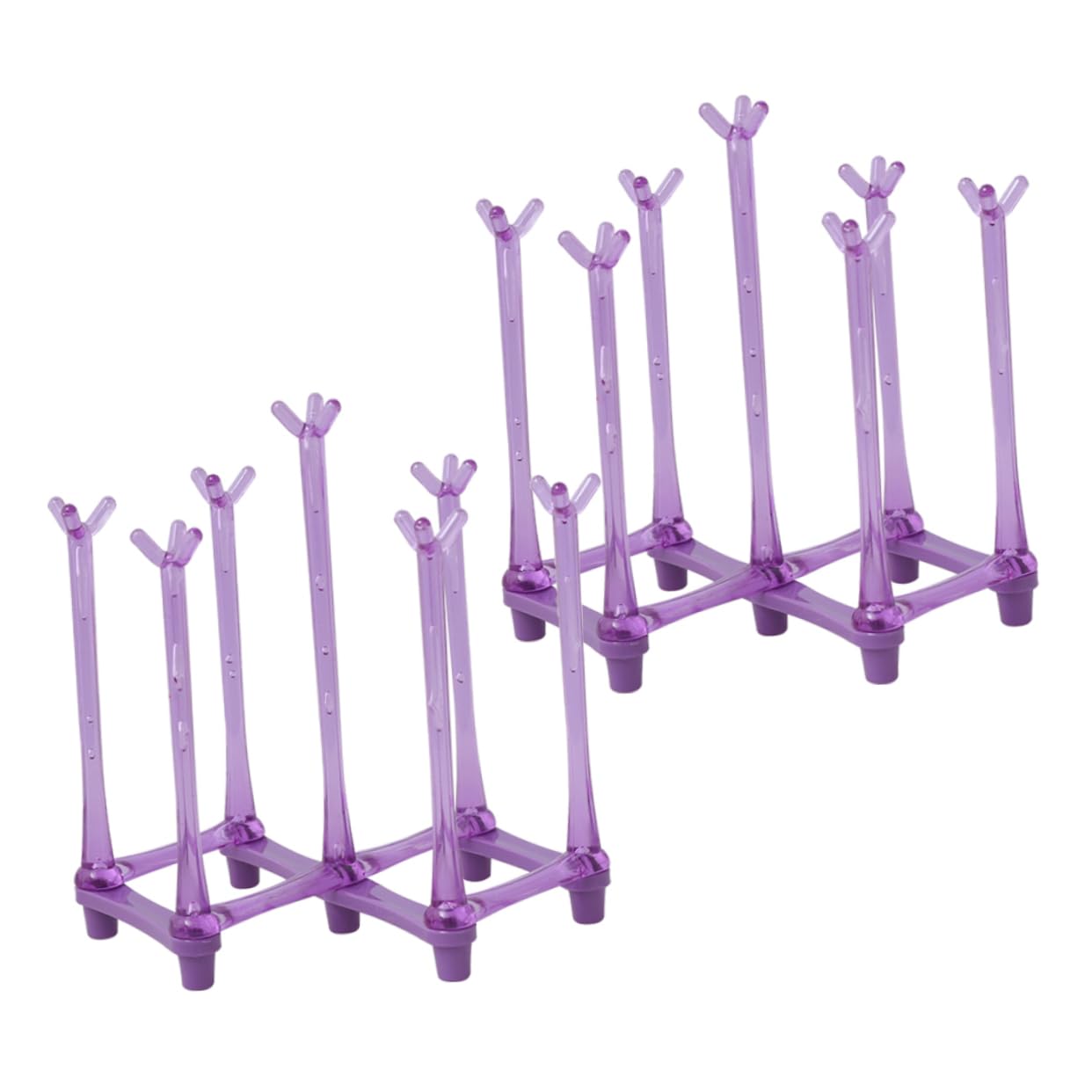 IMIKEYA 2St Flaschengestell Storage Shelves abstellständer flaschenaufbewahrer Becherhalter flaschenständer Wasserflasche Taschen Trockner für Babyflaschen Babyflaschenhalter Violett von IMIKEYA