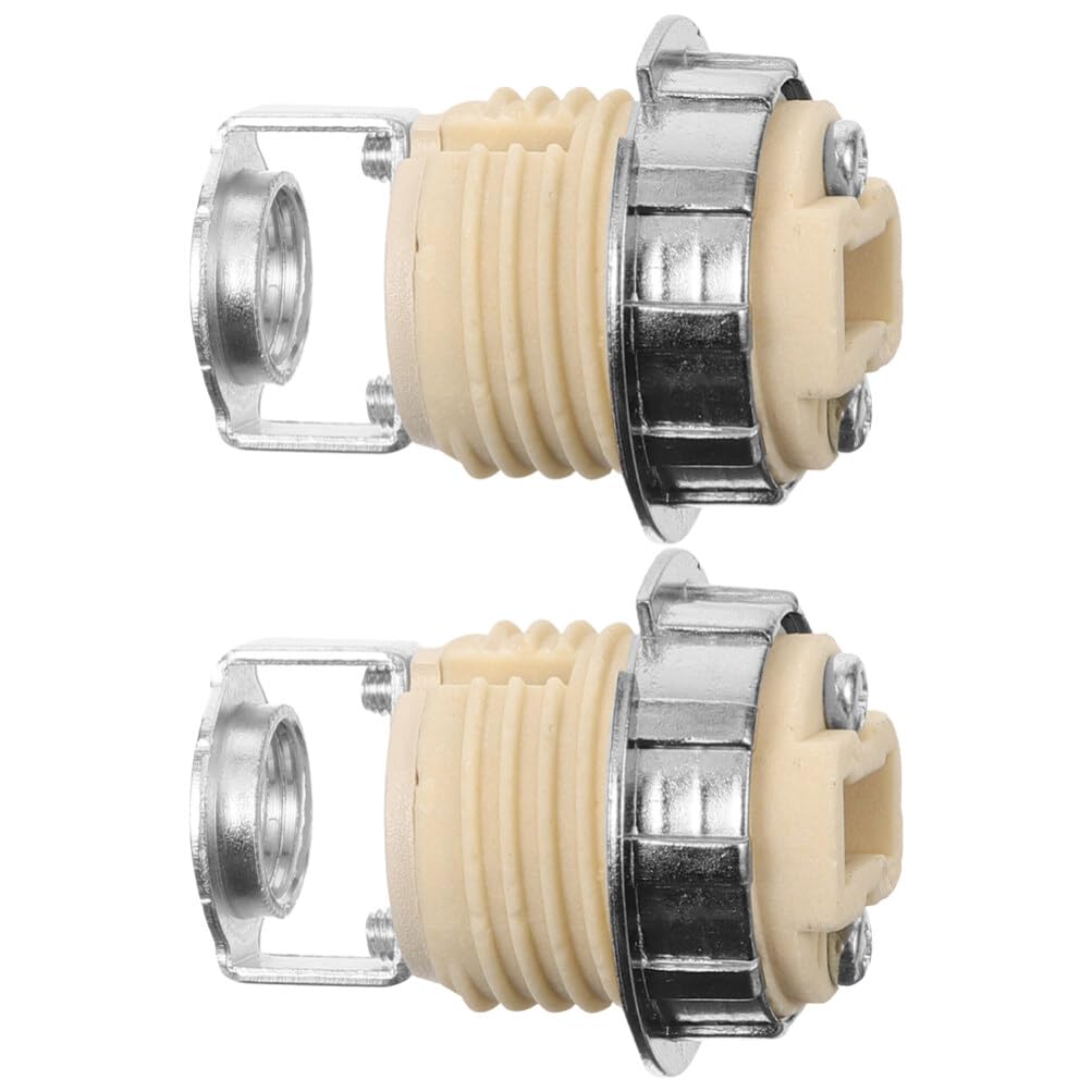 IMIKEYA G9-Keramik-Lampenfassung Mit Gewinde 2 Stück Porzellan-G9-Lampenfassung Mit Metallschirmring Einschraubbare Glühbirnenfassung Ersatz Für Halogen-Led-Glühbirne von IMIKEYA