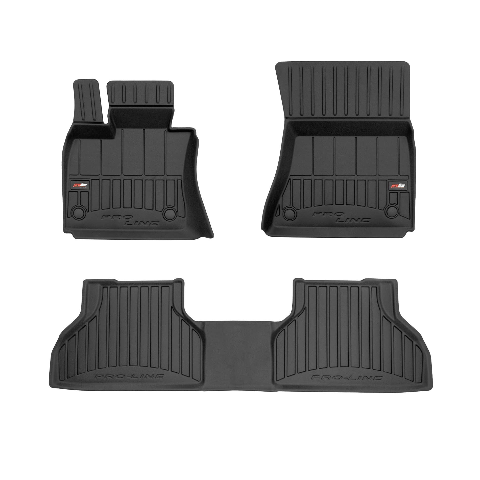 ProLine 3D Auto-Fußmatten, kompatibel mit BMW X5 E70 2006-2013, passgenau, Premium-Fußmatten-Set, langlebiges TPE-Material, hohe Ränder von IMJ-Global