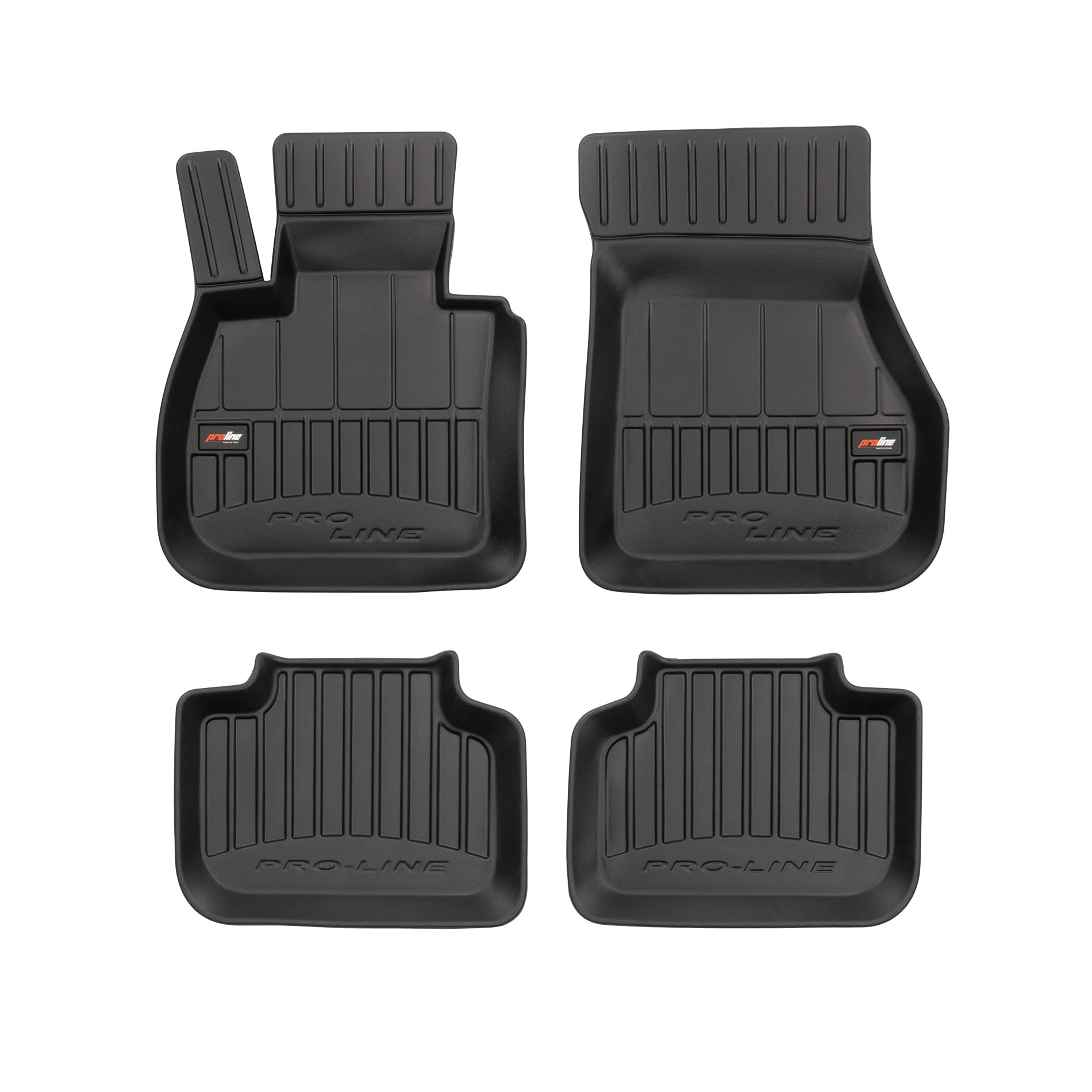 ProLine 3D Automatten passend für BMW X1 F48 2015 / BMW X2 F39 2018 - passgenau aus Gummi | Premium Fußmatten Set | Langlebiges TPE-Material | höhere Bestellungen von IMJ-Global