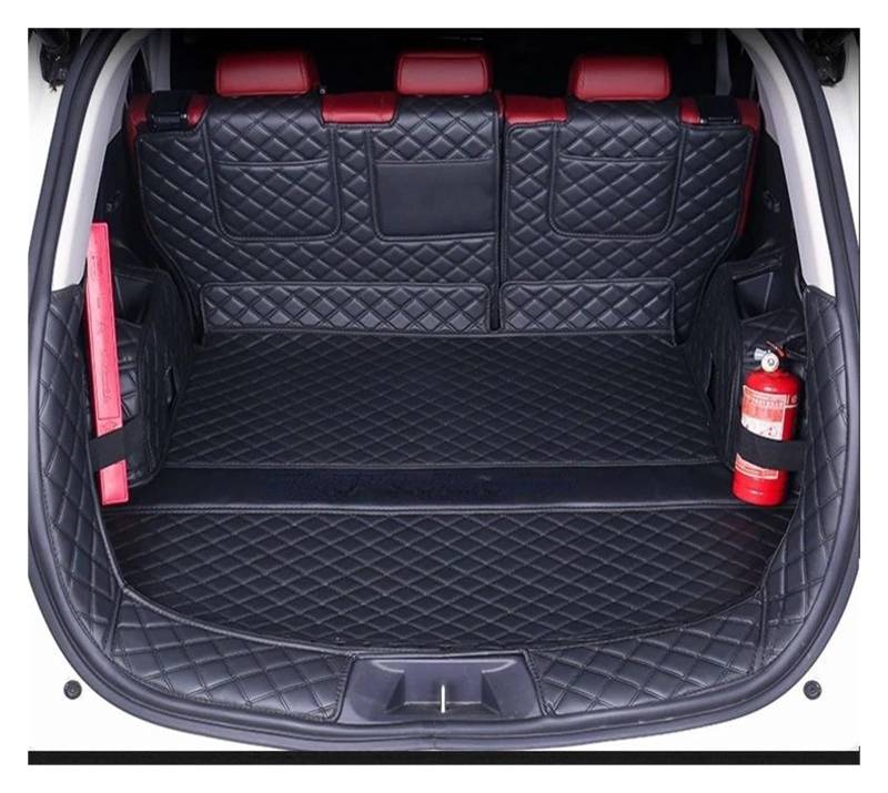 Auto Kofferraummatte Für Changan CS75 Für Plus 2024 Zubehör Vollständige Abdeckung wasserdichte Leder Cargo-Liner Teppiche Kofferraum Matte Kofferraumwanne(Full Black) von IMMLSX