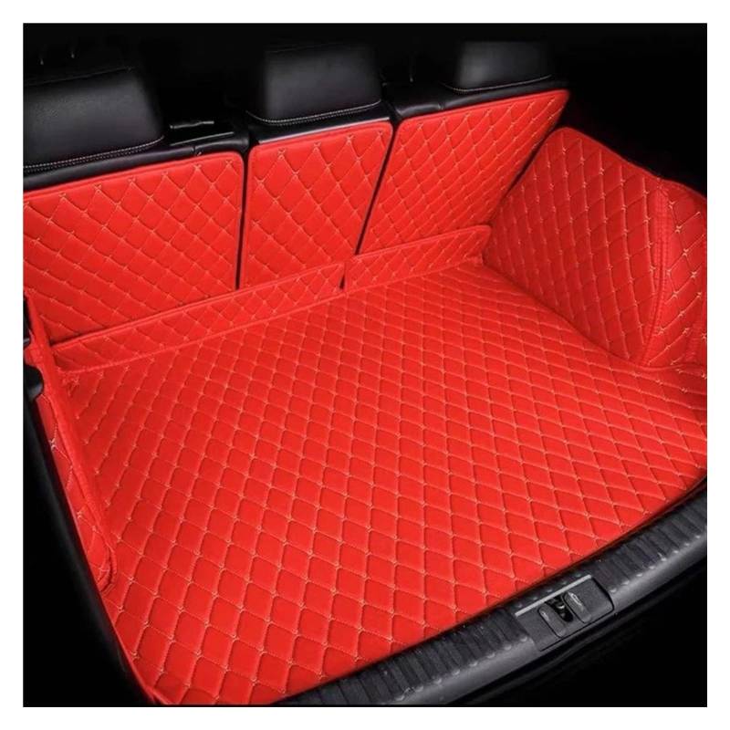 Auto Kofferraummatte Für Chery Für Tiggo 4 E 5X Für Pro DR 5,0 2021 2022 2023 Hinten Boot Teppich Pad Abdeckung Zubehör Catpet Leder Auto Stamm Matten Fracht Kofferraumwanne(3D red) von IMMLSX