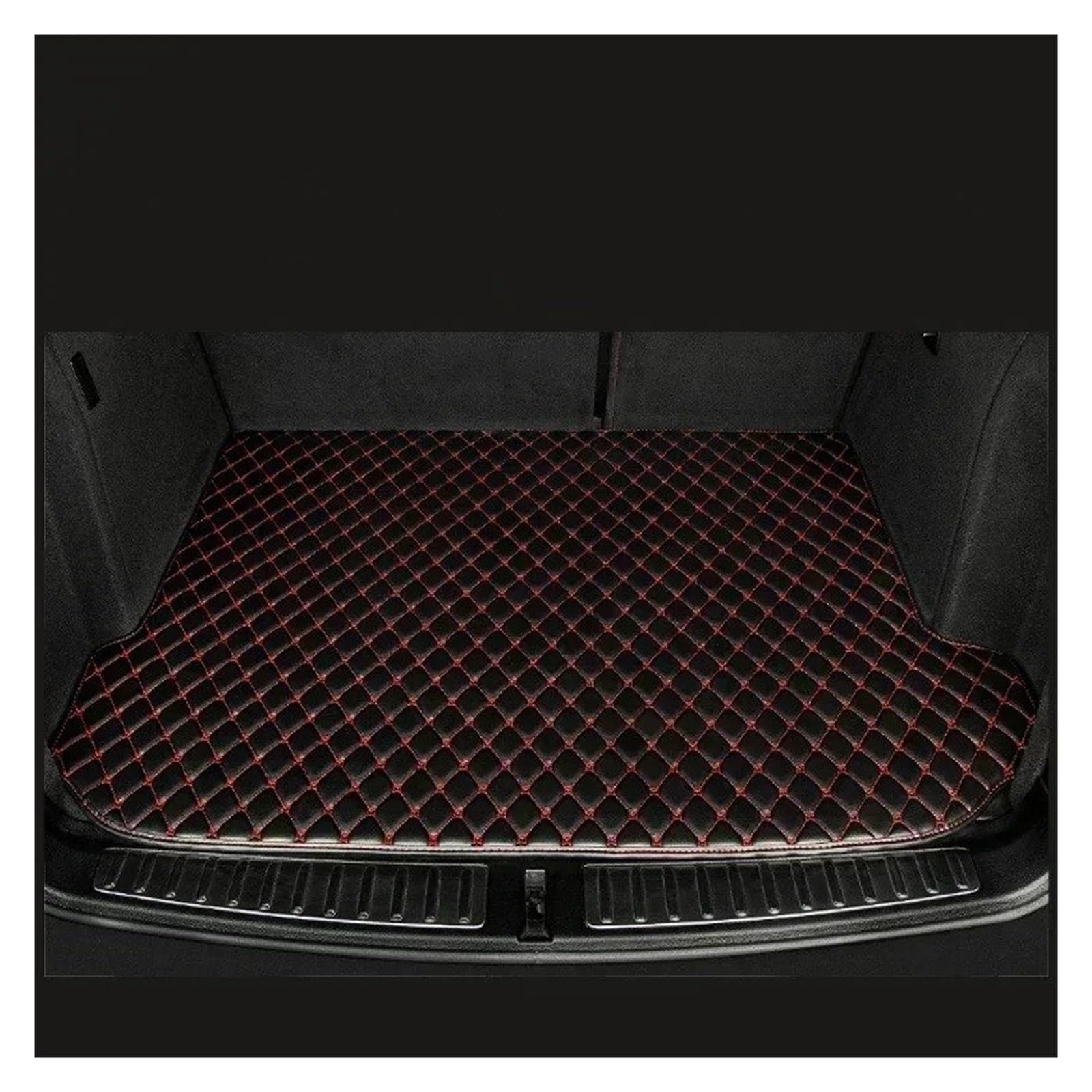 Auto Kofferraummatte Für Chevrolet Für Aveo Für Schrägheck 2011-2016 Stamm Liner Cargo Fuß Pads Produkte Teile Auto Stamm Matten Kofferraumwanne(Black with Red) von IMMLSX