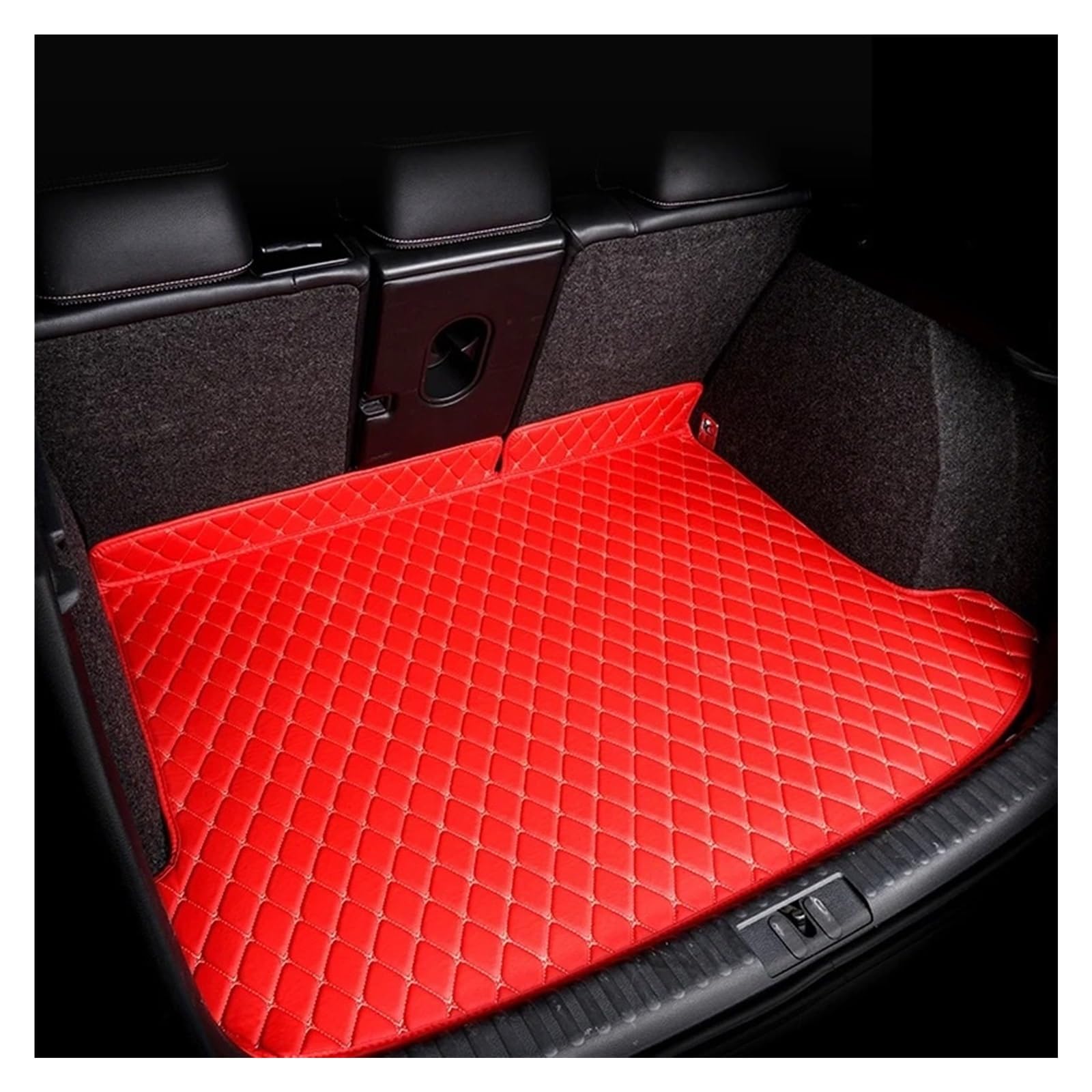 Auto Kofferraummatte Für Kia K5 DL3 MK5 2021 2022 2023 2024 2025 Wasserdicht Zurück Sitz Matten Lagerung Pads Teppiche Auto Zubehör Auto Hinten Stamm Matten Kofferraumwanne(A-Red) von IMMLSX