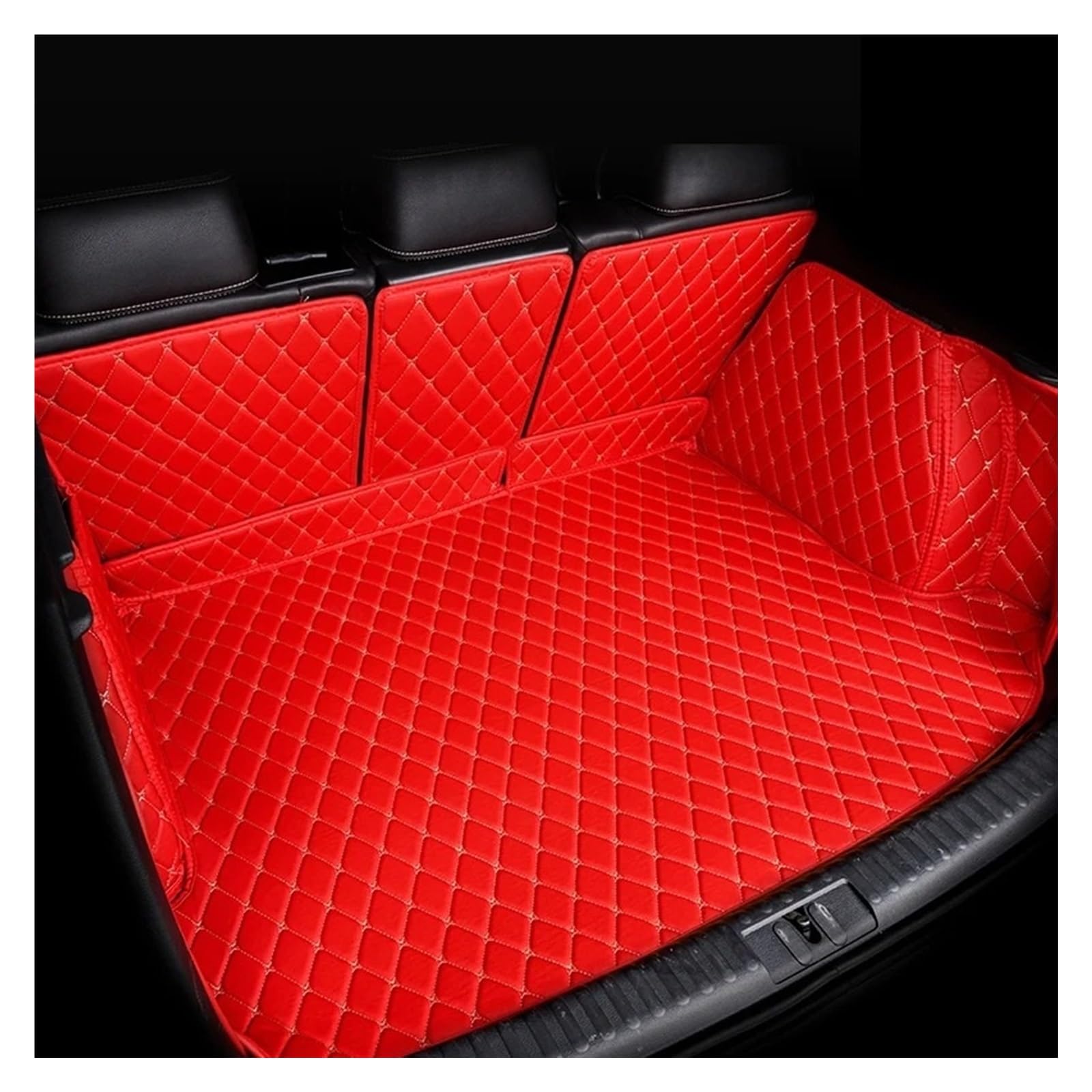 Auto Kofferraummatte Für Kia K5 DL3 MK5 2021 2022 2023 2024 2025 Wasserdicht Zurück Sitz Matten Lagerung Pads Teppiche Auto Zubehör Auto Hinten Stamm Matten Kofferraumwanne(B-Red) von IMMLSX