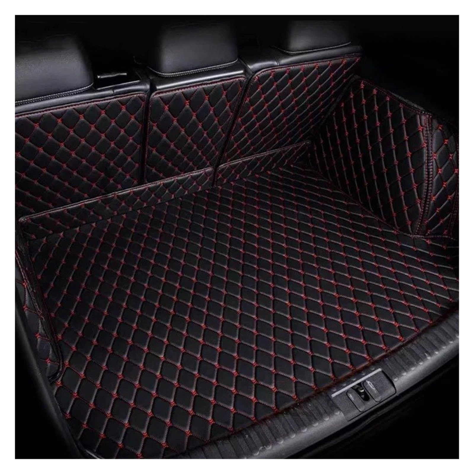 Auto Kofferraummatte Für Lexus NX 350h 2022 Langlebige Kofferraumteppiche Cargo-Liner-Abdeckungsmatten Spezielle Kofferraummatten Kofferraumwanne(Black red 3D) von IMMLSX