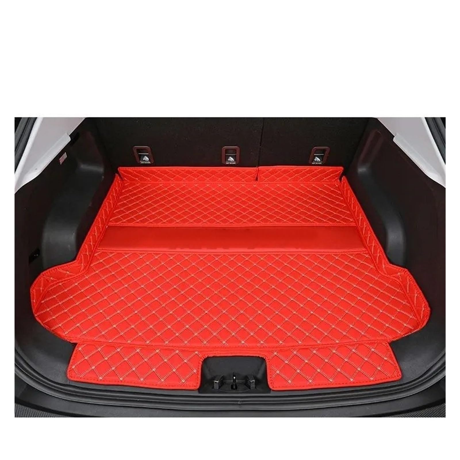 Auto Kofferraummatte Für OMODA Für C5 2022 2023 Stamm Schutz Pad Lagerung Taschen Cargo-Liner Auto Innen Zubehör Auto Stamm Matten Kofferraumwanne(Main pad red) von IMMLSX