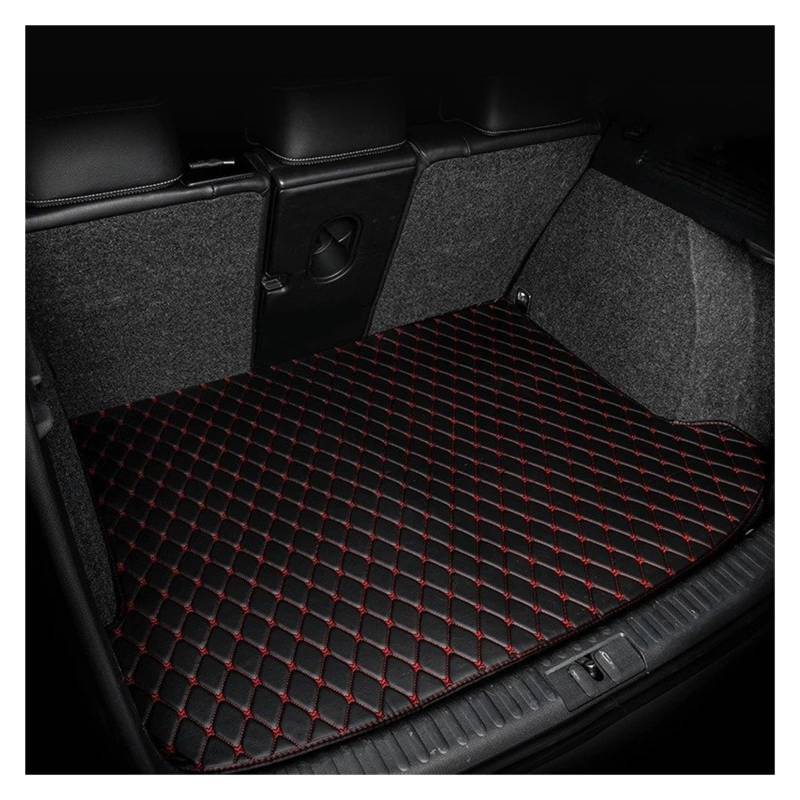 Auto Kofferraummatte Für Panamera 2010 2011 2012 2013 2014 2015 2016 Cargo-Liner Teppich Innen Zubehör Abdeckung Kofferraum Matte Kofferraumwanne(BIACK RED SIGIE) von IMMLSX