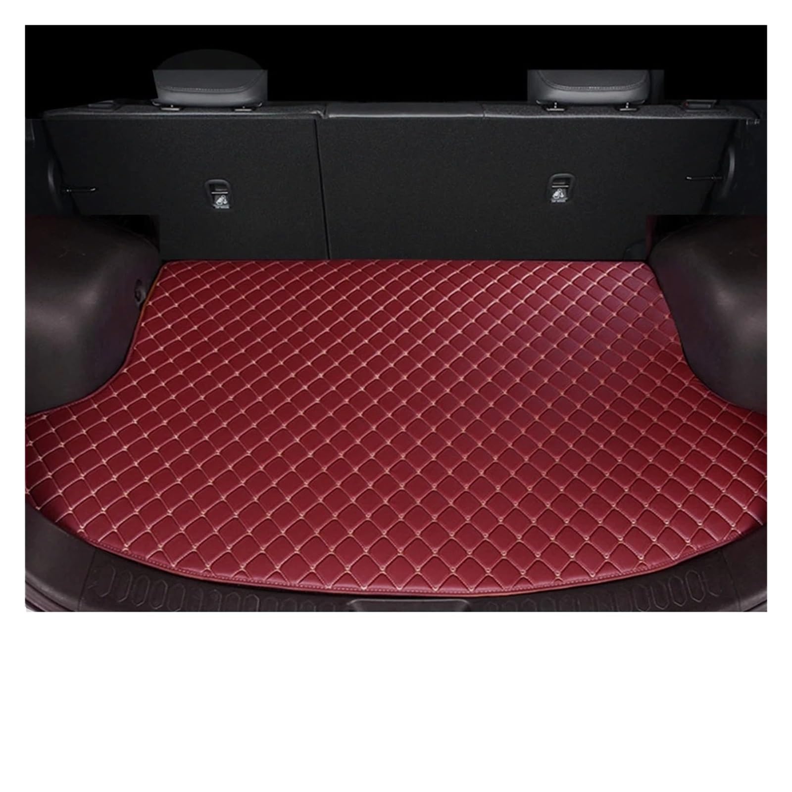 Auto Kofferraummatte Für Peugeot Für Rifter 5seat 308 Für GTI 508 GT 308sw Auto Zubehör Custom Cargo Liners Auto Stamm Matten Kofferraumwanne(Wine Red) von IMMLSX