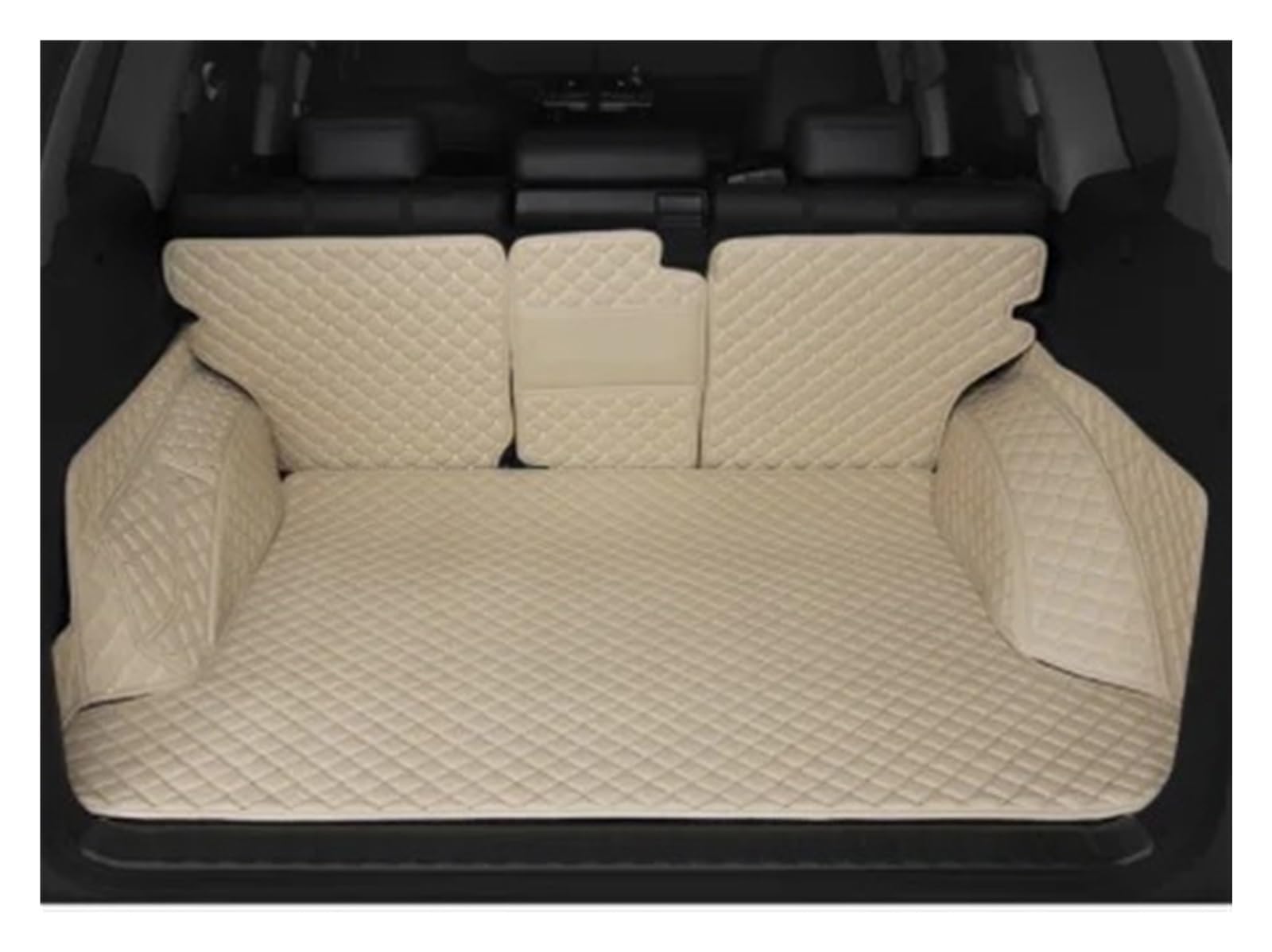 Auto Kofferraummatte Für Toyota Für Prado 150 2010-2018 Anti-Schmutzige Schutz Tablett Cargo-Liner Zubehör Styling Auto Stamm Matte Kofferraumwanne(A-Beige) von IMMLSX