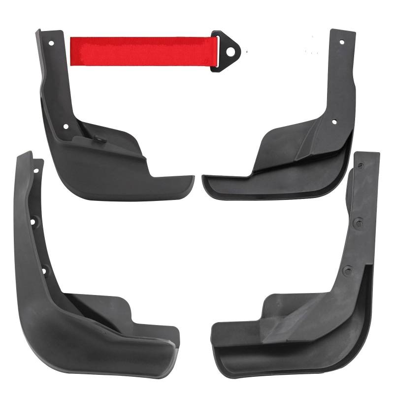 Auto Kotflügel Für Nissan Für Qashqai Für J11 2015-2022 Vorne Hinten Kotflügel Schlamm Flap Splash Guards Schutz Zubehör Schmutzfänger(4Pcs-with Tow Strap) von IMMLSX