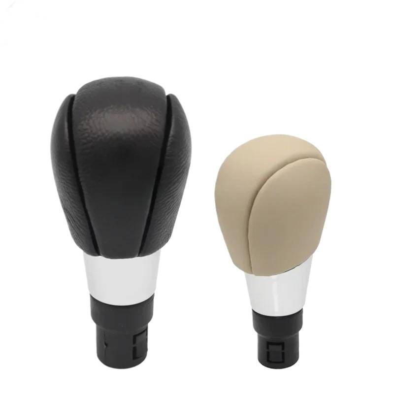 Auto Schaltknauf Für Volvo Für S60 Für V60 S80 V70 XC70 Für XC60 Hebel Shifter Handball Auto Zubehör Schwarz/Beige Leder 5/6 Gang Schaltknauf Schaltknauf Abdeckung(Black 5 Speed) von IMMLSX