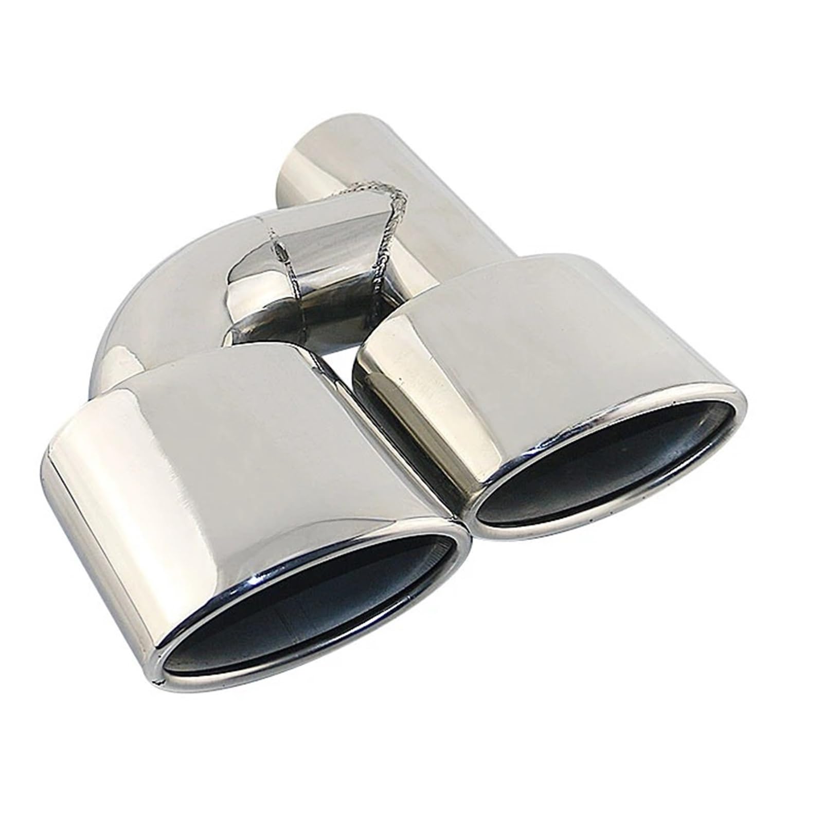 Endrohr Für W211 W204 C63 Schnittstelle 63mm Doppelauslass Auto Auspuffblende Schräge Rolled Auto Schalldämpfer Endrohr Edelstahl Schalldämpferblende(Right) von IMMLSX