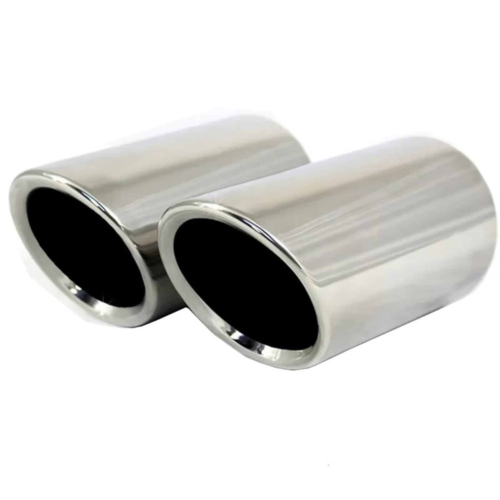Endrohr Für X1 F48 2016-2022 Silber Hinten Auspuff Schalldämpfer Spitze Schwanz Rohr 2PC Schalldämpferblende(Silver) von IMMLSX