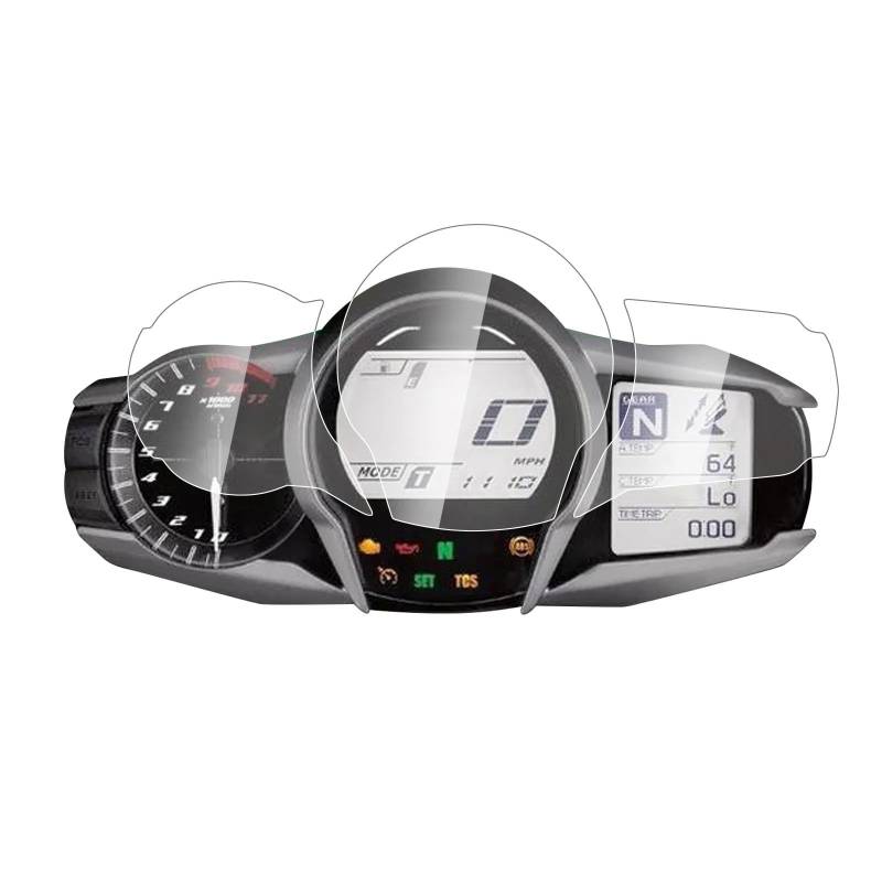 Für FJR1300 Für FJR 1300 2013-2022 Tachometer Scratch Cluster Bildschirm Schutz Instrument Film Dashboard Displayschutzfolie Displayschutzfolie Tachoschutzfolie(2) von IMMLSX