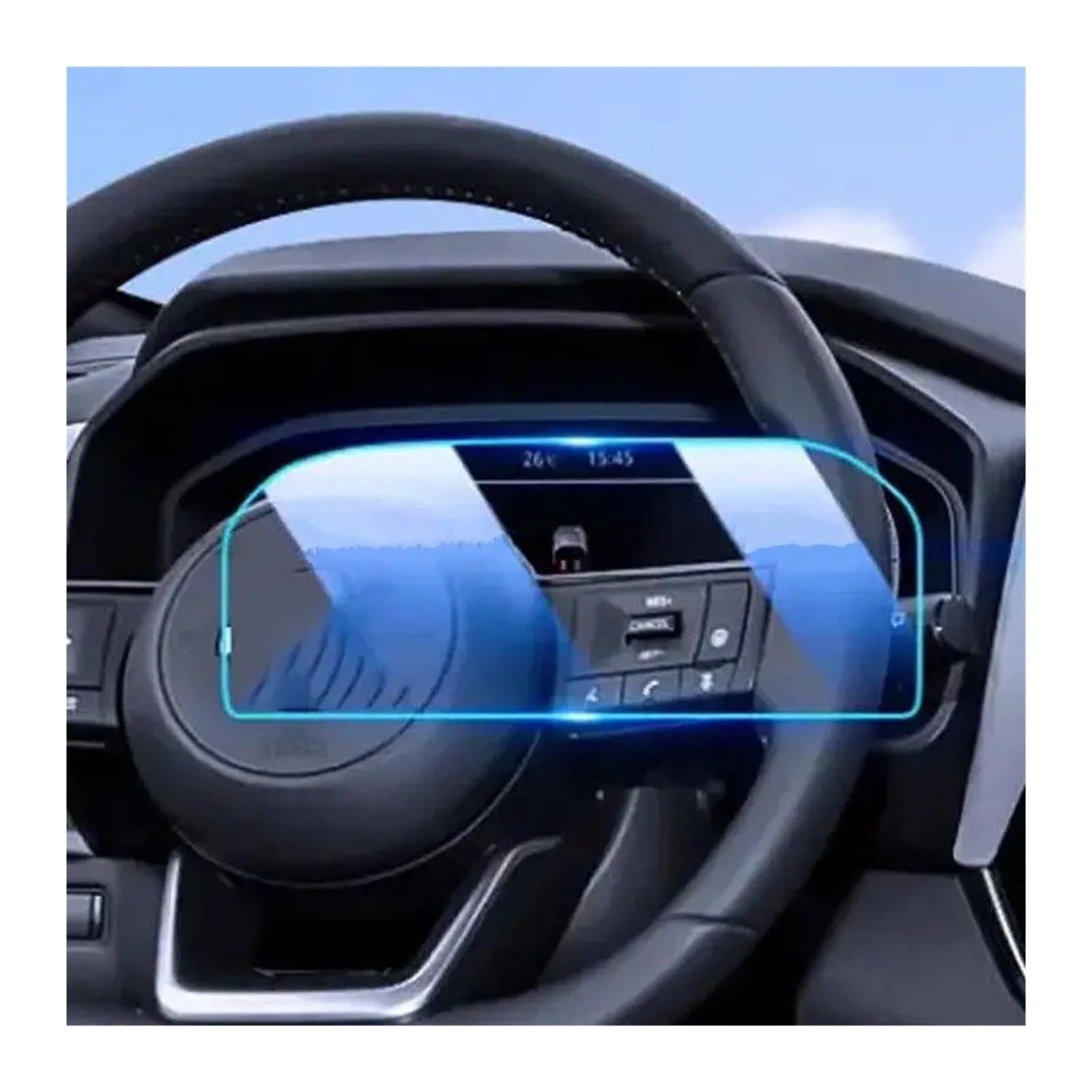 Für Nissan Für Qashqai J12 III Für E-Power 2023 Autoinstrument Armaturenbrett Anti-Kratz-Folie Displayschutzfolie Aus Gehärtetem Glas Navigation Schutzfolie Navigations-Displayschutz von IMMLSX