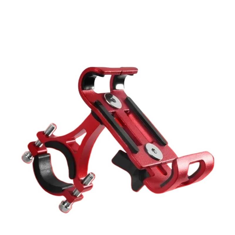 Handyhalterung Motorrad 360 Grad Drehbarer Telefonhalter Aus Metall Für Motorrad Und rutschfeste Halterung Aus Aluminiumlegierung Unterstützung Für GPS-Clip -Telefonständer Handyhalter Fahrrad(Red) von IMMLSX