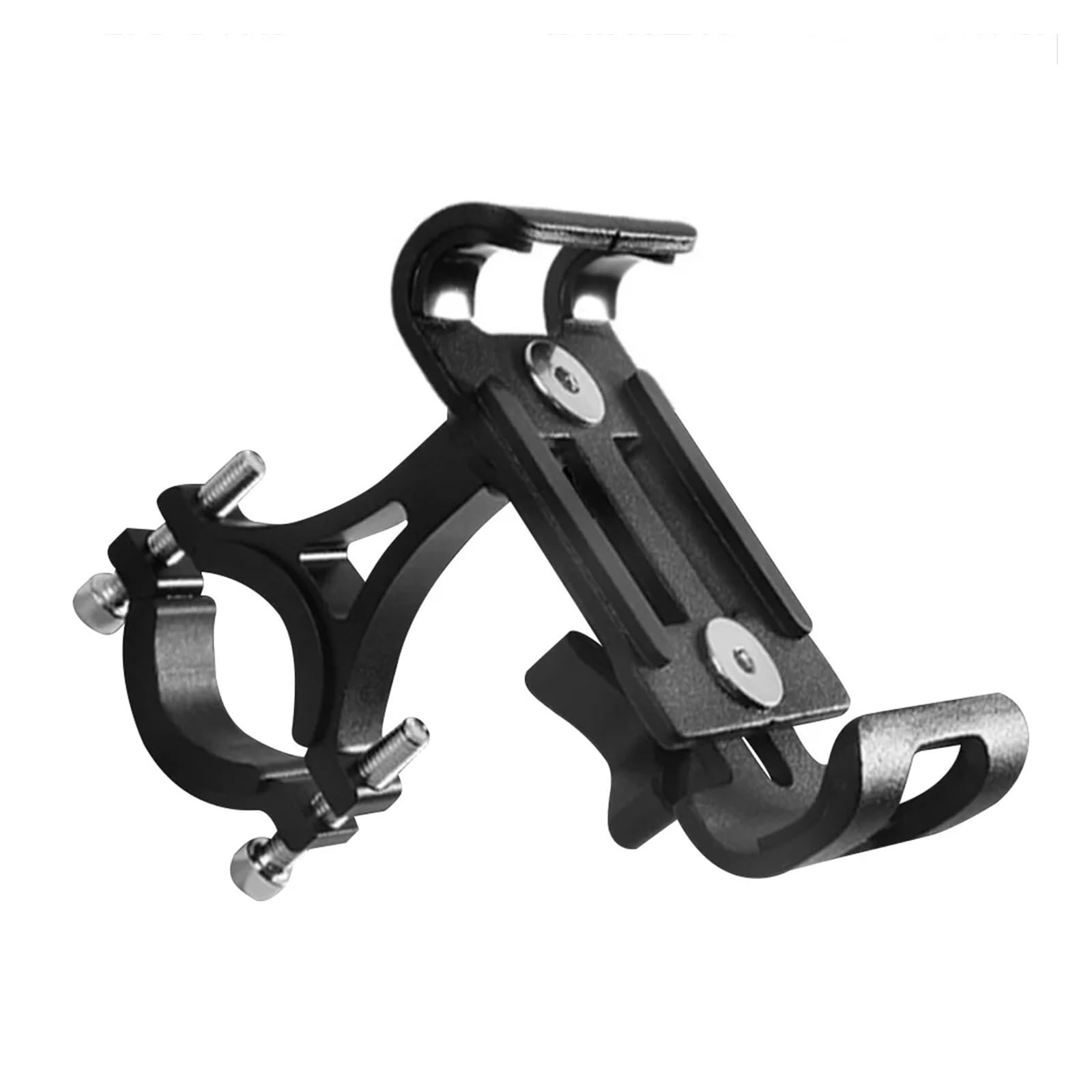 Handyhalterung Motorrad Metall Motorrad Telefon Halter Aluminium Legierung Anti-Slip Halterung GPS Clip Universal Telefon Ständer Für Telefone Handyhalter Fahrrad(Black) von IMMLSX