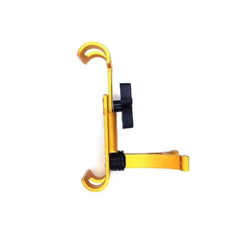 Handyhalterung Motorrad Motorrad Telefon Halter Aluminium Legierung Anti-rutsch Halterung GPS Clip Universal Rotierenden Telefon Ständer Für Telefone Handyhalter Fahrrad(Gold) von IMMLSX