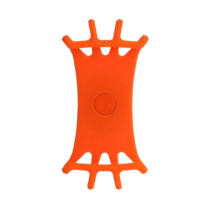 Handyhalterung Motorrad Universal Halter 360 Drehbar Bike GPS Clip Mount Motorrad Silikon Kinderwagen Zubehör Handyständer Handyhalter Fahrrad(Orange) von IMMLSX