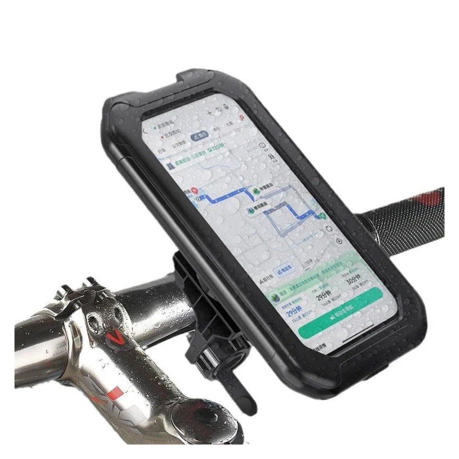 Handyhalterung Motorrad Wasserdichter Motorrad-Telefonhalter 360 ° Drehbarer Verstellbarer GPS-Ständer Outdoor-Navigationshalter Handyhalter Fahrrad von IMMLSX