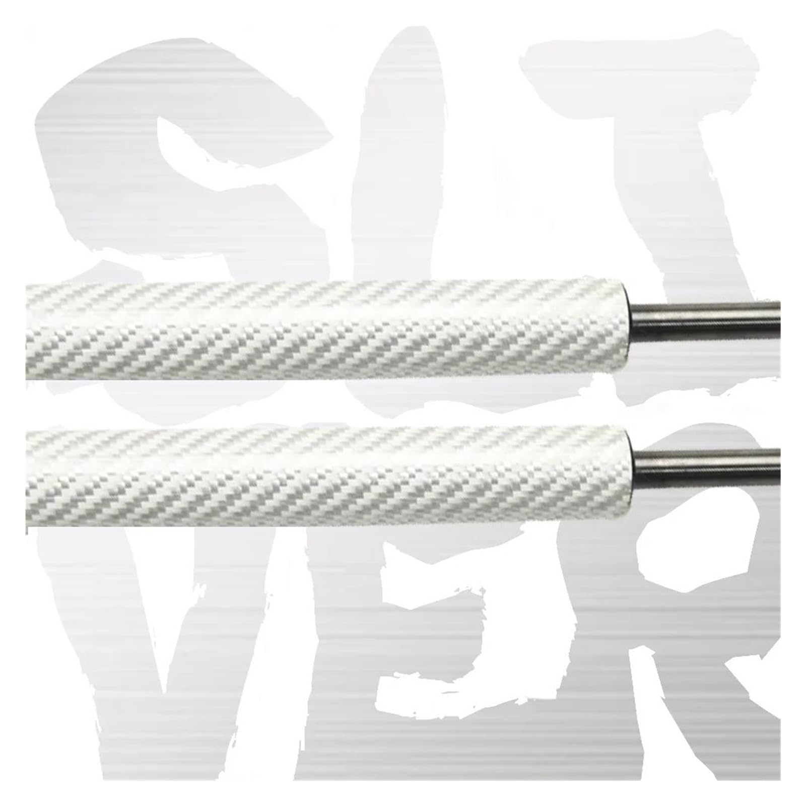 HeckklAppendämpfer Für Cadillac 2007–2014 2 X Heckfenster-Gasdruckfedern, Unterstützt SUV Auto Gasdruckfedern Stamm(Silver Carbon Fiber) von IMMLSX