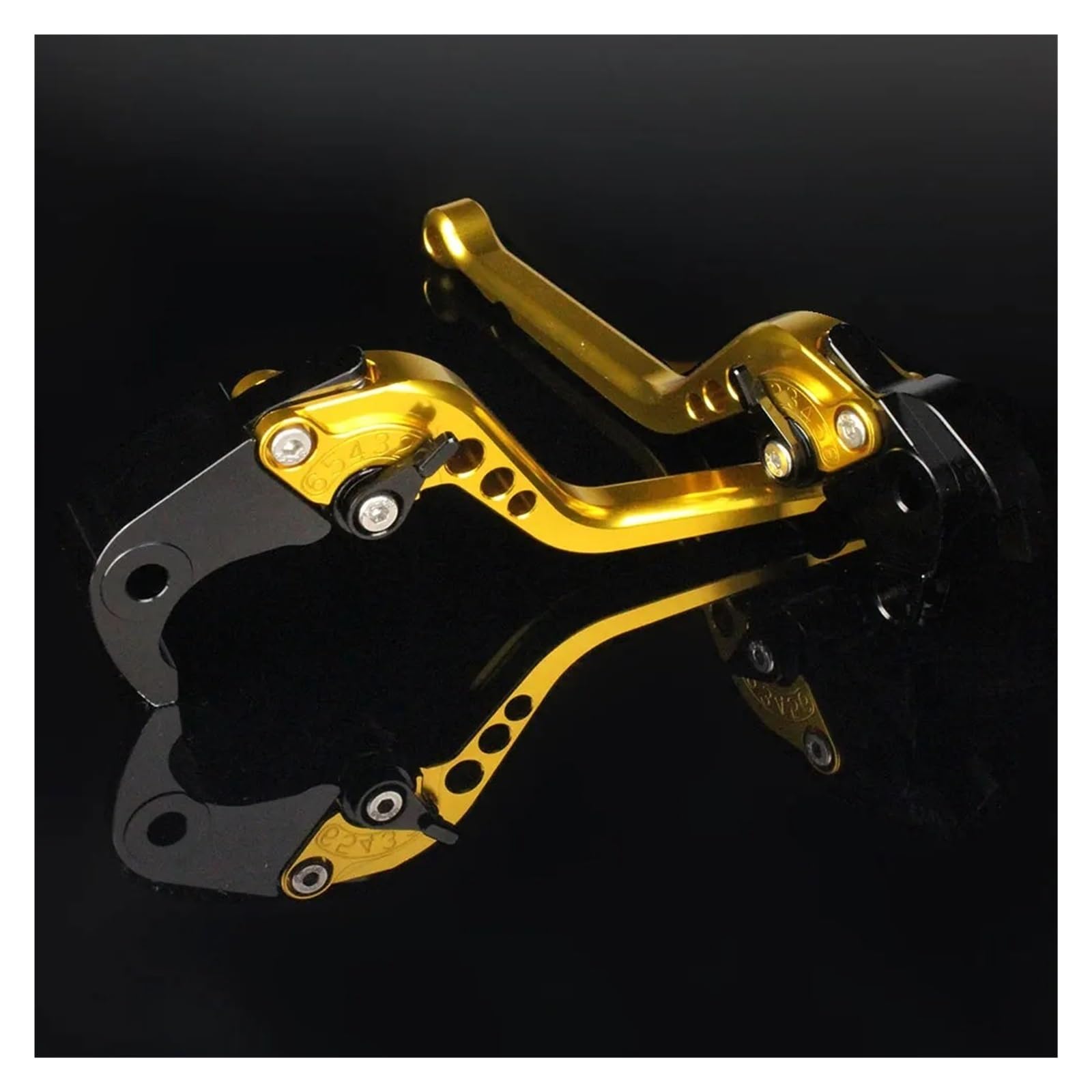 Motorrad Kupplung Bremshebel Für CFMOTO Für CF Für MOTOFür XO Für Papio Für Racer Für CF125-8 CNC Motorrad Einstellbare Bremse Kupplung Hebel Zubehör Brems Kupplungshebel(Golden) von IMMLSX