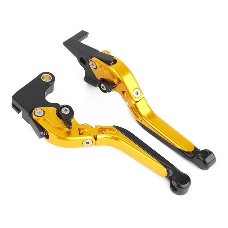 Motorrad Kupplung Bremshebel Für FZ1 N/S Für FAZER 2006-2015 Motorrad CNC Einstellbare Bremskupplungshebel Brems Kupplungshebel(Gold Black) von IMMLSX