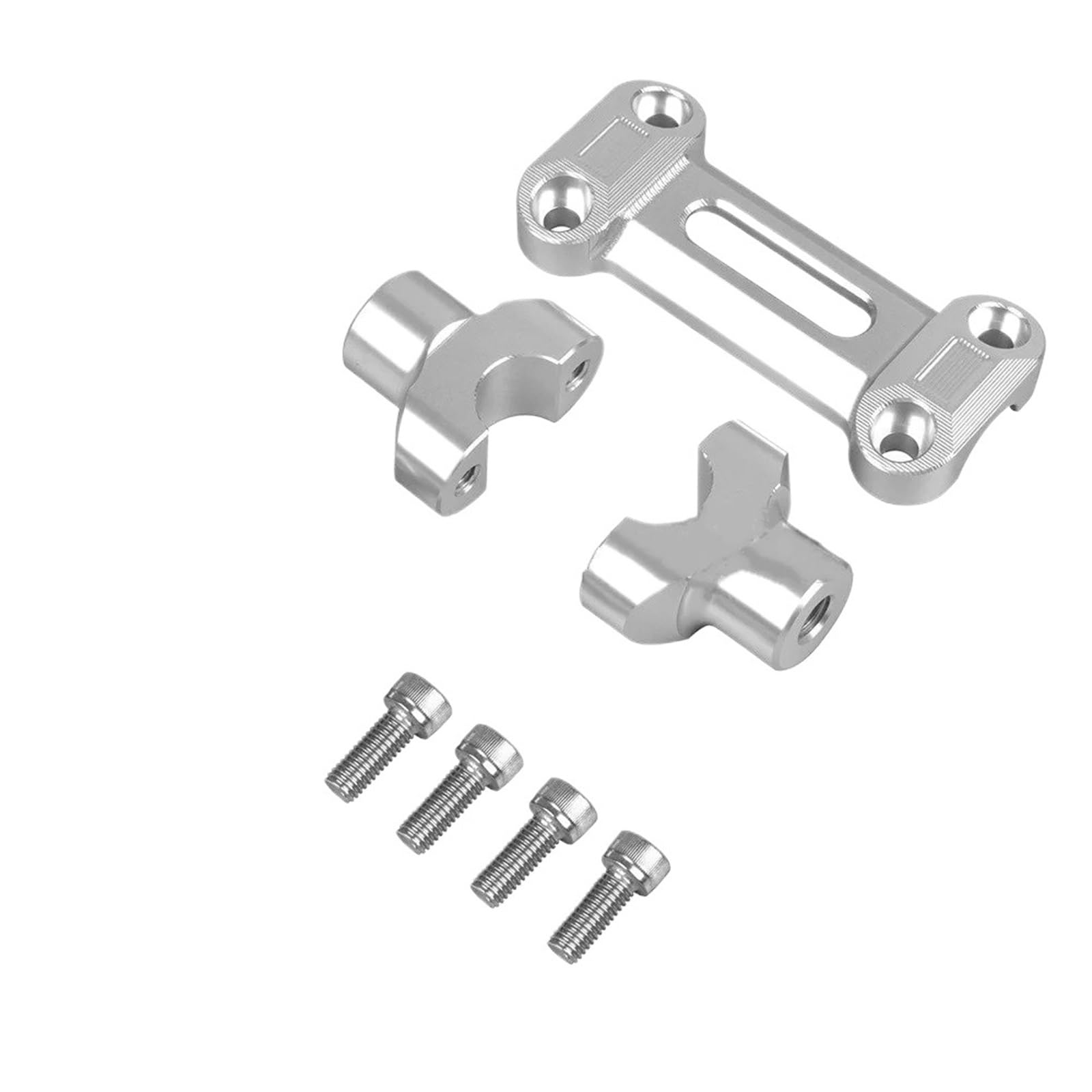 Motorrad Lenkererhöhungen Für Kawasaki Für Z650rs 2022 Lenker Riser Kit Zubehör Riser Klemmen Mit Halterungen Lenkererhöhung Motorrad(Silver) von IMMLSX