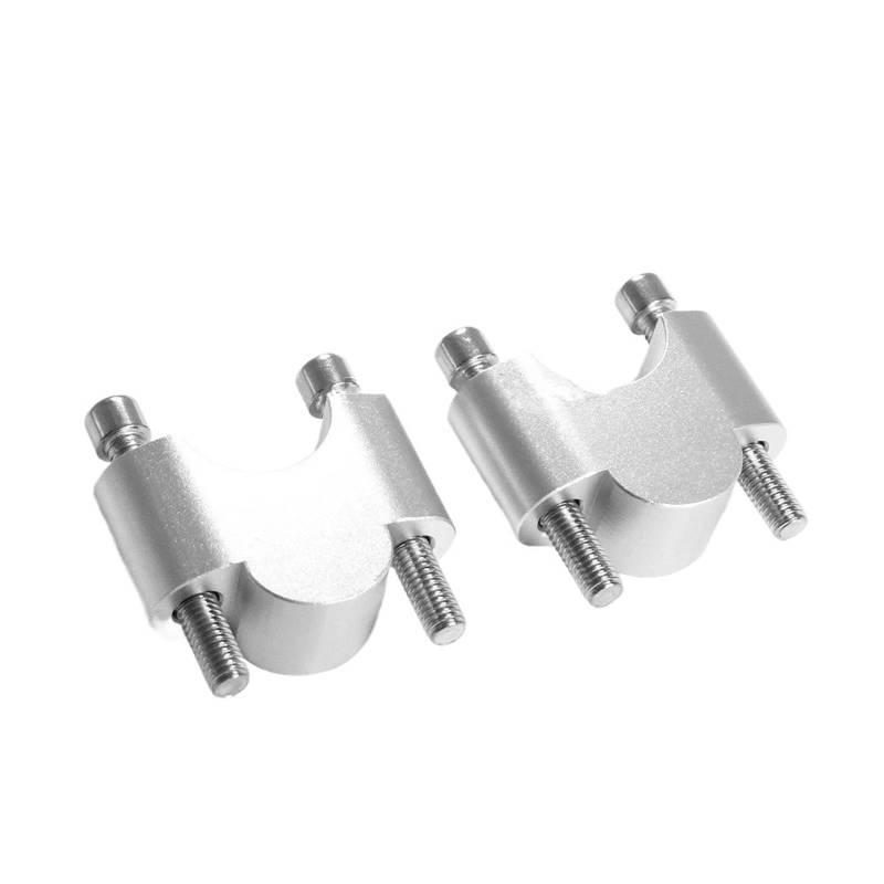 Motorrad Lenkererhöhungen Für Loncin Für VOGE Für 300AC Motorrad Lenker Riser Drag Griff Bar Clamp Verlängern Adapter Lenkererhöhung Motorrad(Heighten-Silver) von IMMLSX