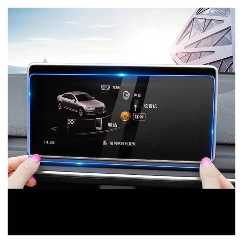 Navigation Schutzfolie Für A4 Für B9 Für A5 Für S4 Für S5 Für Q5 2017-2019 Auto GPS Navigation Gehärtetem Glas Screen Protector Stahl Schutz Film Navigations-Displayschutz(8.7inch 185X110 HD) von IMMLSX