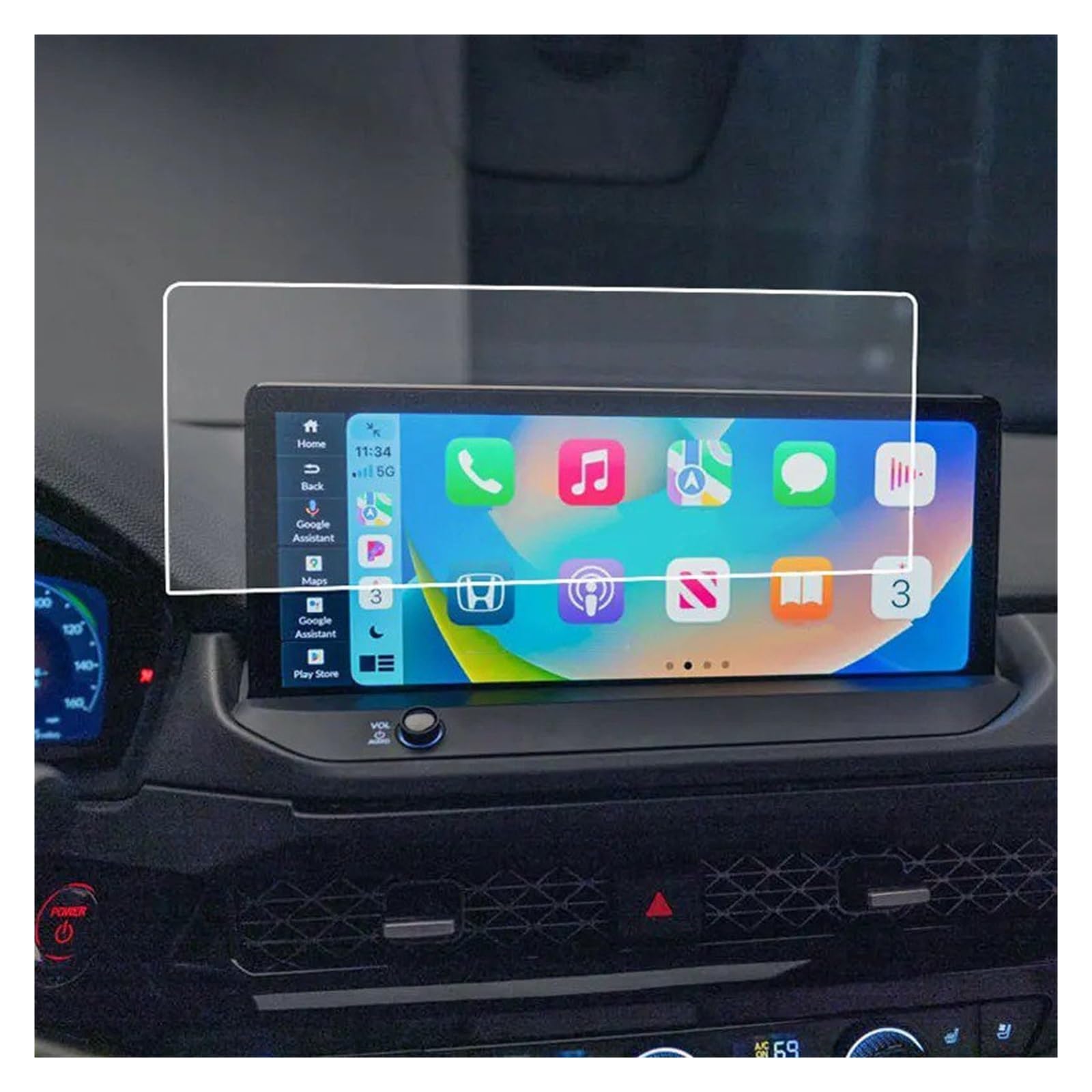 Navigation Schutzfolie Für Accord 2023 12,3 Zoll Touchscreen Auto Display Navigation Screen Protector Gehärtetes Glas Film Navigations-Displayschutz von IMMLSX