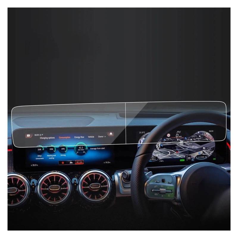 Navigation Schutzfolie Für Benz Für EQB 2023 Auto Aufkleber Screen Protector Navigator Display Gehärtetem Glas Schutz Film Auto Zubehör Navigations-Displayschutz(HD) von IMMLSX