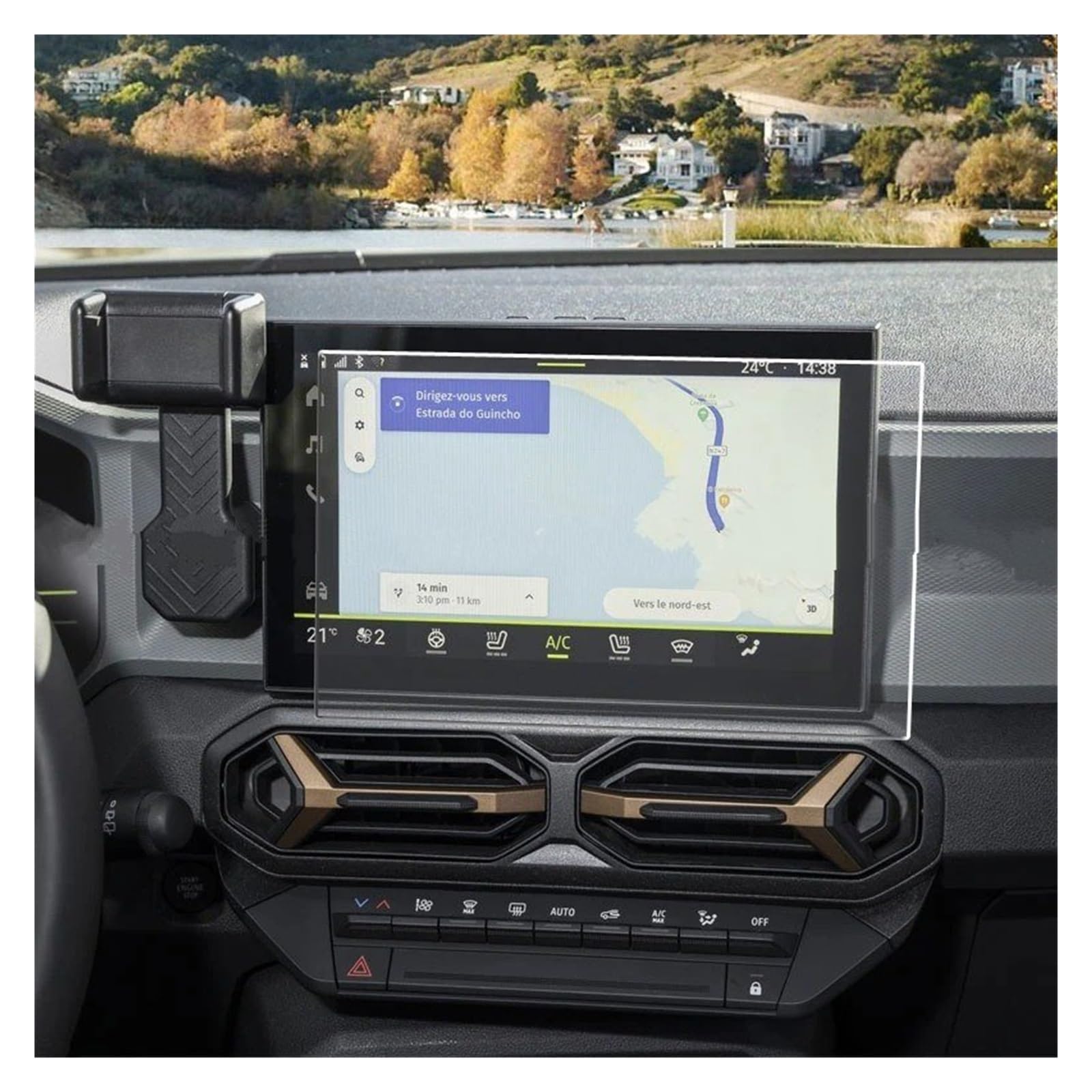 Navigation Schutzfolie Für Dacia Für Duster Für Dacia 2024 Schutz Film 10,1 Zoll Auto Radio GPS Navigation Anti-scratchh Innen Film Navigations-Displayschutz(1 pcs) von IMMLSX