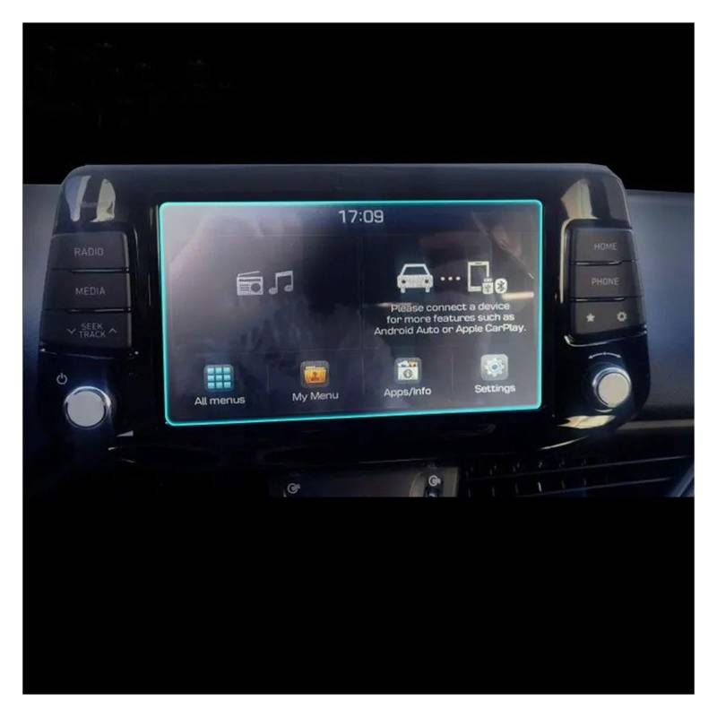 Navigation Schutzfolie Für Hyundai Für Tucson 2019 8 Zoll Auto GPS Navigation Schutz Film Gehärtetes Glas Screen Protector Dekoration Refit Anti-Scratch Navigations-Displayschutz(176X99mm 1PCS) von IMMLSX