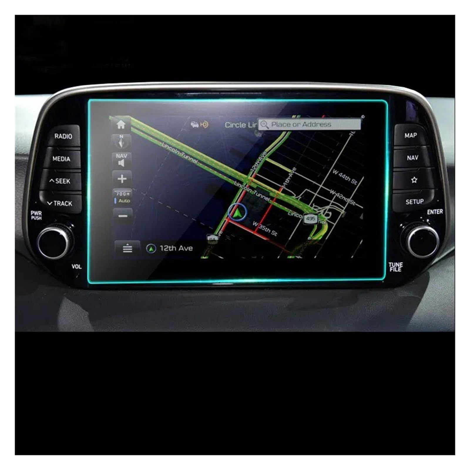 Navigation Schutzfolie Für Hyundai Für Tucson 2019 8 Zoll Auto GPS Navigation Schutz Film Gehärtetes Glas Screen Protector Dekoration Refit Anti-Scratch Navigations-Displayschutz(207X126mm 1PCS) von IMMLSX