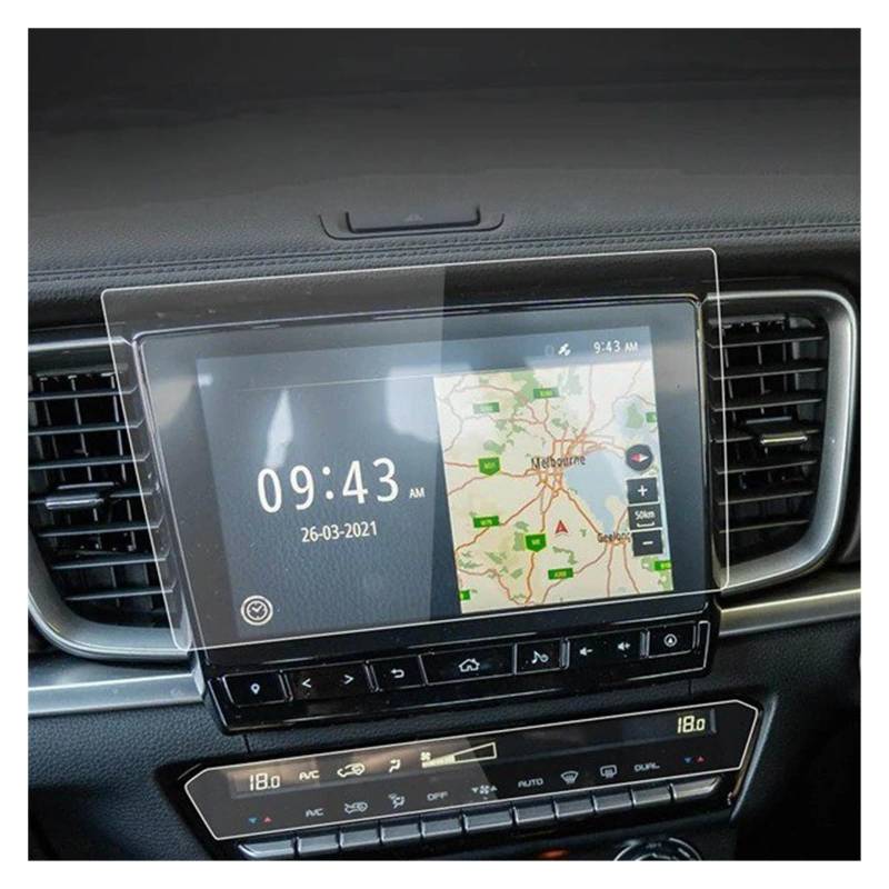 Navigation Schutzfolie Für Mazda Für BT-50 2023 Auto Zubehör Screen Protector Konsole Gehärtetem Glas Schutz Film Navigator Schutz Navigations-Displayschutz(21-23 1 Set HD) von IMMLSX