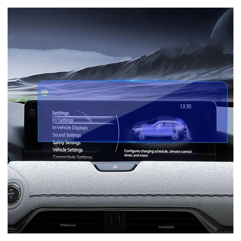 Navigation Schutzfolie Für Mazda Für CX-60 2024 Auto Aufkleber Screen Protector Navigation Display Gehärtetem Glas Schutz Film Auto Fahrzeug Navigations-Displayschutz(Blue) von IMMLSX