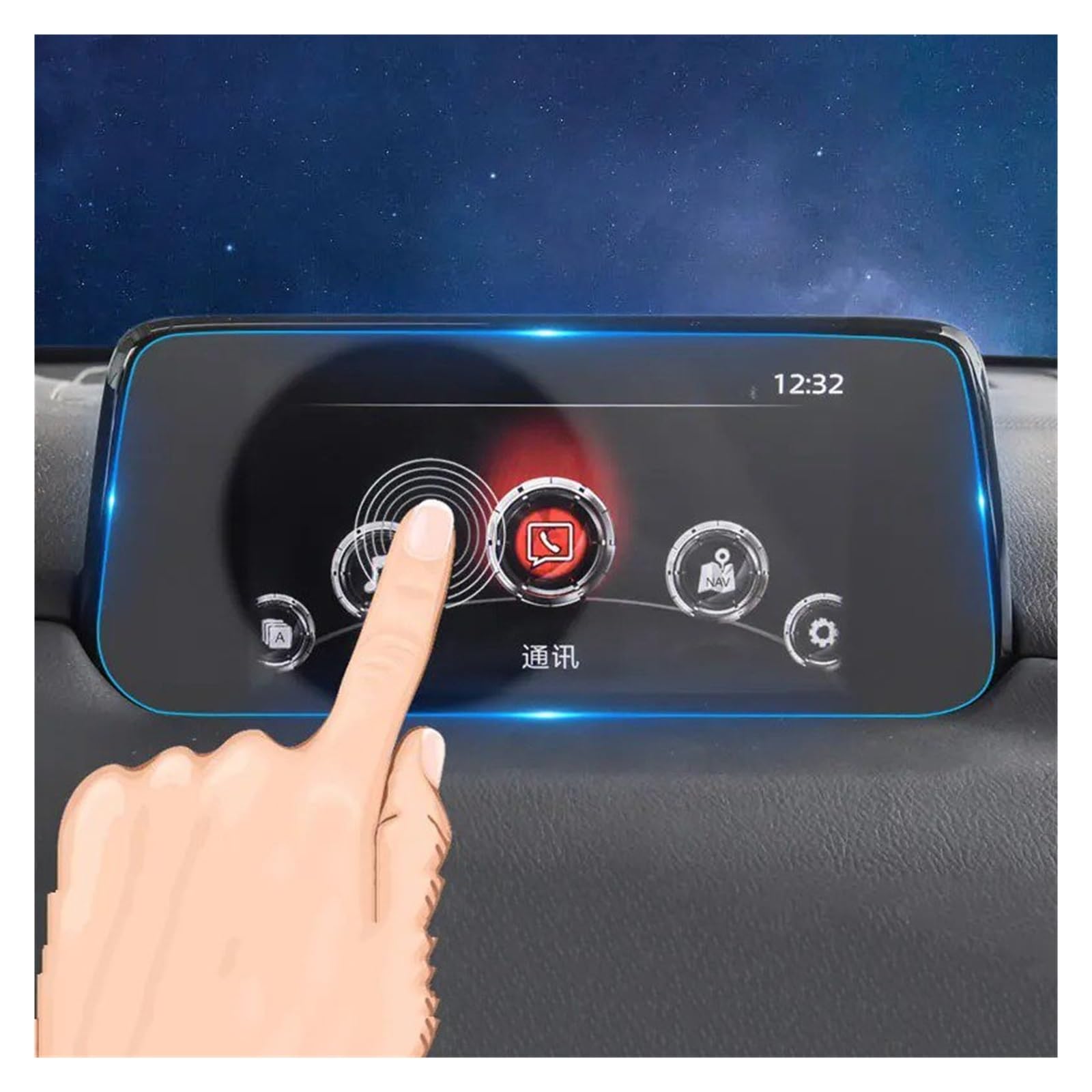 Navigation Schutzfolie Für Mazda Für CX5 2017 2018 2019 Gehärtetes Glas GPS Navigation Bildschirm Stahl Material Schutz Film LCD Bildschirm Film Navigations-Displayschutz von IMMLSX