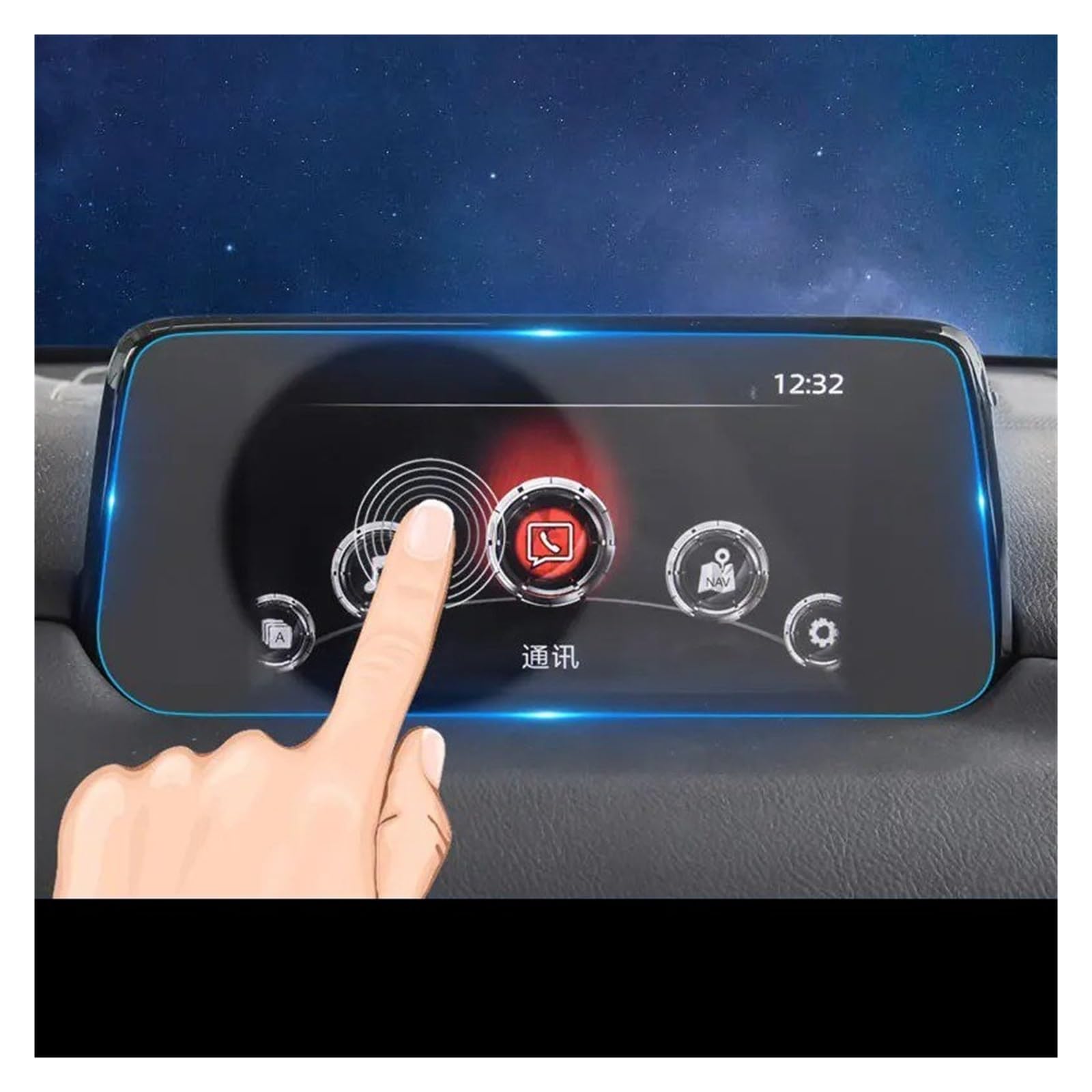 Navigation Schutzfolie Für Mazda Für CX5 2017 2018 2019 Gehärtetes Glas GPS Navigation Bildschirm Stahl Material Schutz Film LCD Bildschirm Film Navigations-Displayschutz von IMMLSX