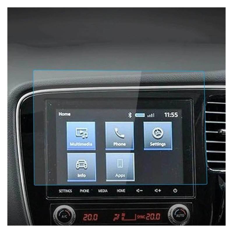 Navigation Schutzfolie Für Mitsubishi Für Outlander 2023 Auto Zubehör Screen Protector Konsole Gehärtetem Glas Schutz Film Auto Navigator Navigations-Displayschutz(18-20 Blue) von IMMLSX