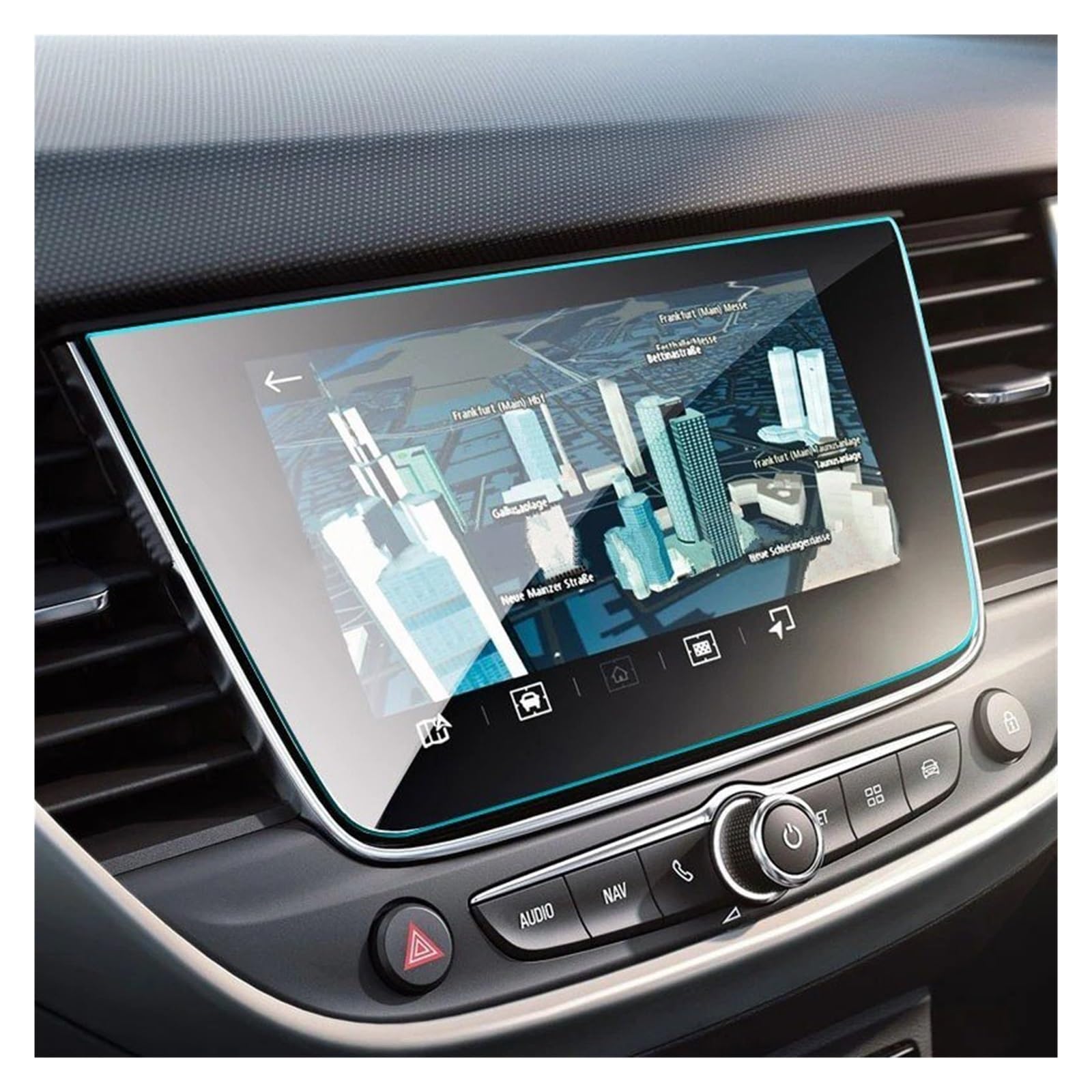 Navigation Schutzfolie Für Opel Für Crossland 2017-2021 Gehärtetem Glas Screen Protector Film Auto GPS Navigation Innen Zubehör Navigations-Displayschutz von IMMLSX