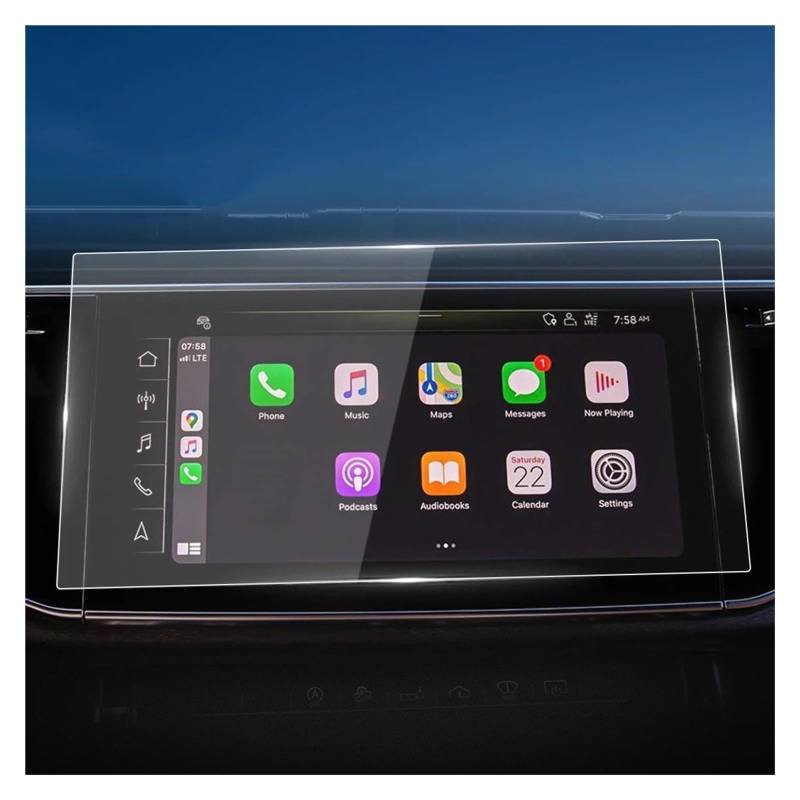 Navigation Schutzfolie Für Q7 2023 Auto Aufkleber Screen Protector Navigator Display Gehärtetem Glas Schutz Film Auto Fahrzeuge Navigations-Displayschutz(HD) von IMMLSX