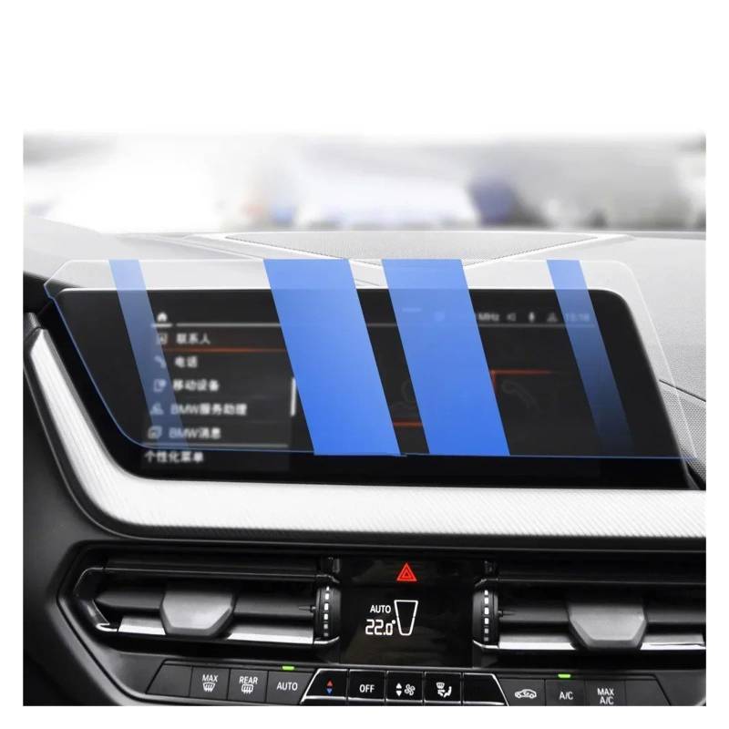 Navigation Schutzfolie Für Serie 1 Für F40 Für F44 2021-2024 LCD Bildschirm Anti Fingerprint Blendung 9H Gehärtetem Glas Auto Screen Protector Film Navigations-Displayschutz(Blue Light) von IMMLSX