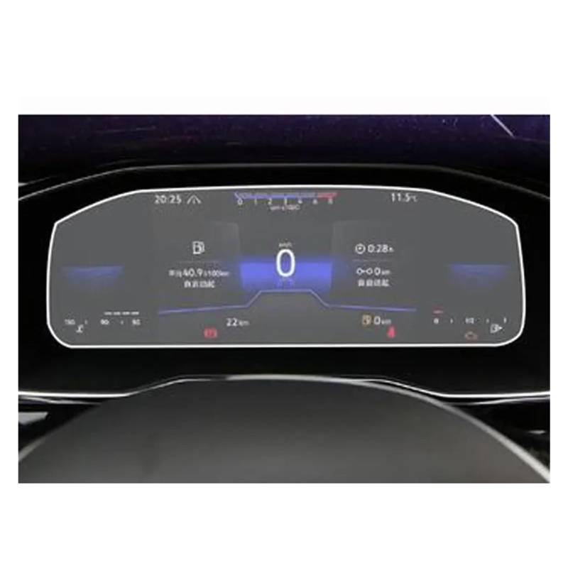 Navigation Schutzfolie Für VW Für Polo 2022 Auto Dashboard LCD Bildschirm Gehärtetem Glas Display-schutzfolie Auto Innen Aufkleber Navigations-Displayschutz(A) von IMMLSX